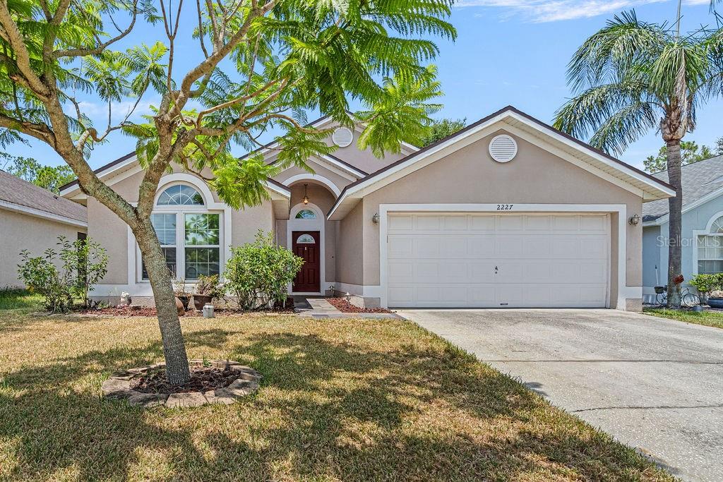 Expect to be impressed with this updated pool home in the desirable Eagleridge
community. Recent quality updates include a new roof (2021), brand-new water heater
(2025), and new laminate flooring in two front bedrooms and primary bedroom (July,
2025). Step inside to the heart of the home where you’ll find your common living area –
living/dining space and kitchen – a great gathering space that’s versatile to arrange to
suit your needs. Contemporary kitchen boasts a breakfast bar, abundant cabinetry and
counter space, tile backsplash, under counter lighting, a closet pantry and even a built-
in workstation! All kitchen appliances included (and this includes a water softener
system). The dining area has direct access to the pool area through beautiful French
doors. The primary suite is in the back – ideal for privacy. Bedroom is large enough for a
sitting area and has a pool view. The ensuite bathroom features attractive tilework,
soaker tub, separate frameless shower and a wall-mounted TV hookup so you can
catch up on the news as you get ready in the morning. One big reason to love this home
is all that you have out back. There’s an expansive covered lanai and pristine pool,
plenty of room for leisure furniture (including a dining spot), a wall-mounted TV set up,
and an open patio space that would make a great grill station or firepit spot – all that you
need to enjoy fun in the sun. Just around the corner are the Eagleridge amenities - a
playground for the younger set, resort-style pool, and tennis court, giving you
recreational options outside your backyard. Excellent location – Eagleridge is located
just off SR 27, and only a 3-minute drive to your Publix – a great convenience. And you
are only 3 miles from SR 192 providing you with quick access to Disney property. You’ll
love living here. Property is also USDA loan eligible! Contact agent for more details and come see all that makes this home so special.