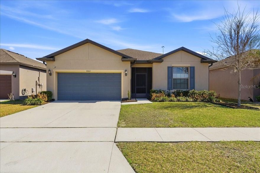 USDA ELIGIBLE 0% DOWNPAYMENT! This beautiful 3-bedroom, 2-bath home, built in 2018 offering 2,144 sq ft of thoughtfully designed living space. This well-maintained property features an open layout, a versatile flex room converted into a stylish bourbon bar, and a convenient built-in computer desk nook perfect for remote work or study.

Enjoy outdoor living year-round in the screened lanai overlooking a fully enclosed backyard with a privacy fence and no rear neighbors for added privacy. Additional features include a 2-car garage with wiring for an electrical car charging station, sprinkler system, and hurricane protection with reinforced bracing and window fabric.

Situated on a .14-acre lot with a low HOA fee of $217.16 quarterly, this home is conveniently located near grocery stores, restaurants, and everyday conveniences, offering both comfort and accessibility.