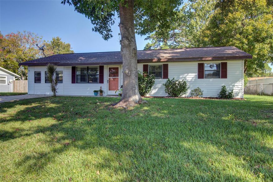 Perfect Starter Home or for the Retiree.   Quiet Subdivision on the North side of Edgewater, Close to the INDIAN RIVER and CONVENIENT to everything. Extra Large FENCED YARD with Shed for all your Toys. CARPORT area for Boats, RV, or extra cars.  NEWER AC and HEAT SYSTEM. Great Easy Floor plan, LIGHT AND BRIGHT, very good vibe to this house.  Move Right in and start relaxing on your SCREENED IN BACK PORCH . ;Water: City