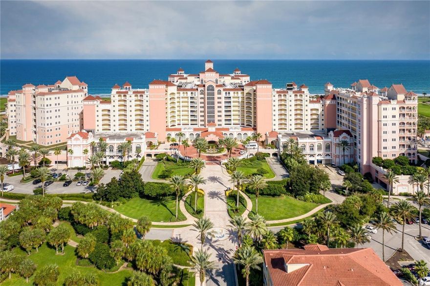 Welcome to Unit 517 inside the gates of Hammock Beach Resort—a 5th-floor, southeast-facing retreat where your mornings begin with breathtaking sunrises over the Atlantic and your evenings may include moonrises and even rocket launches along the coastline.

From your private balcony, enjoy an elevated vantage point with expansive ocean views, a peaceful outlook over lush palms and resort grounds, and a shaded seating area ideal for morning coffee or unwinding at the end of the day. Inside, the home opens into a light-filled, open-concept living space designed for effortless entertaining. The layout flows seamlessly from kitchen to dining to living room, with large sliders that frame both coastal and golf course views, creating a bright and inviting atmosphere.

The kitchen is centrally positioned and functional, featuring granite countertops, stainless appliances, bar seating for casual gatherings, and open sightlines that keep you connected to the main living areas. The thoughtful split floor plan is one of the most valuable features of this residence, offering privacy between the primary suite and guest bedrooms—ideal for hosting family, friends, or renters.

The primary suite serves as a true retreat, complete with direct balcony access, sweeping views, and a spacious layout designed for comfort. The guest bedrooms are well-proportioned and positioned for privacy, each with convenient access to full baths, making the home equally suited for everyday living or extended stays.

Spanning 1,676 square feet, the layout maximizes livability with an expansive central living area, intuitive bedroom separation, and multiple full baths that enhance both comfort and functionality.

Ownership here extends beyond the residence and into a true resort lifestyle. Owners may choose to obtain a Beach Club membership which includes tennis, a full-service spa, multiple pools, beachside chair and umbrella service, fine dining, and a robust calendar of social events. Or a Golf Club membership provides access to world-class golfing on The Conservatory course designed by Tom Watson or The Ocean Course, designed by Jack Nicklaus, which features six holes directly overlooking the Atlantic Ocean. 

With a strong rental history, this property also presents an exceptional opportunity for those seeking income potential without sacrificing personal enjoyment. Whether you're enjoying the peaceful sound of the waves or overlooking the lush resort landscape, this 5th-floor retreat delivers a perfect blend of luxury, activity, and tranquility.