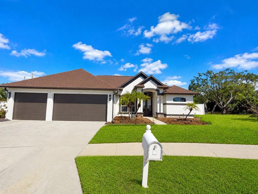 Welcome to this spacious 4-bedroom, 2-bathroom pool home located in the desirable Orchid Lake Village community. Boasting nearly 2,500 square feet of heated living space, this residence features a functional split-bedroom floor plan designed for both privacy and entertaining. The interior is highlighted by formal living and dining rooms, a separate great room, and high cathedral ceilings that enhance the open, airy feel of the home.

The kitchen serves as the heart of the home, offering stone counters, an eating space, and a convenient breakfast bar. Retreat to the primary suite or utilize the versatile den/office space, perfect for those working from home. Step outside to your private oasis, featuring a screen-enclosed pool with a paved lanai, ideal for enjoying the Florida lifestyle. Additional highlights include an inside utility room, ceramic tile and luxury vinyl flooring throughout, and an oversized 3-car garage. Situated on a generous 0.36-acre lot in a non-flood zone (Zone X), this home offers both comfort and peace of mind.