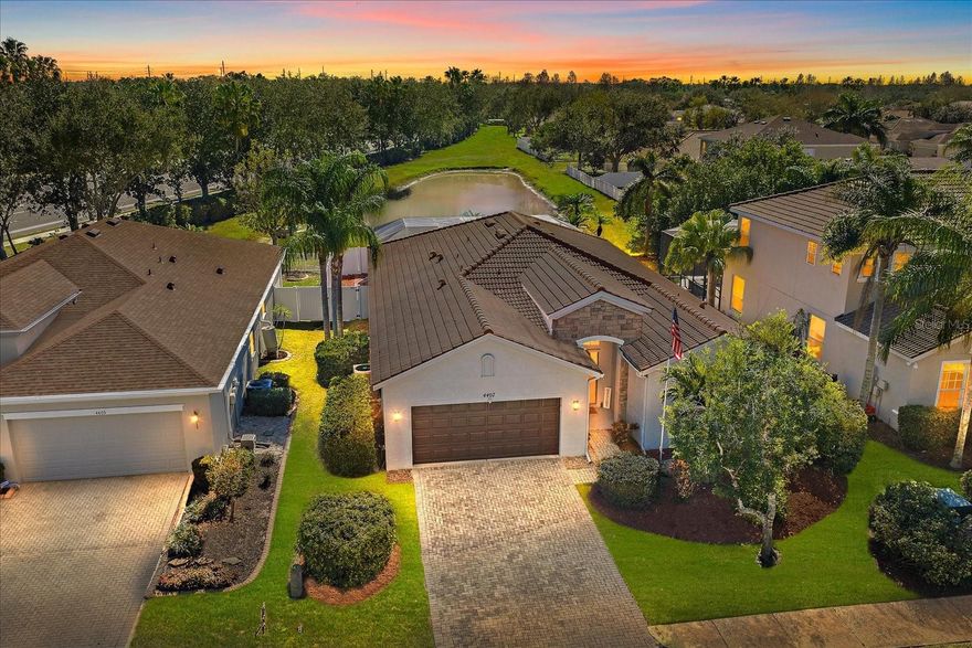 LIVE ON VACATION NOW in this spacious (FORMER MODEL) POOL HOME showcasing PRIVATE POND VIEWS and true pride of ownership. METICULOUSLY MAINTAINED and freshly painted, this residence offers an OPEN, LIGHT-FILLED LAYOUT enhanced by an impressive collection of DESIGNER UPGRADES throughout.

**OPEN CONCEPT floor plan with 10-FOOT CEILINGS and CROWN MOULDING 
**KITCHEN with NEW (2024) STAINLESS STEEL APPLIANCES
**NEW HVAC (2021)
**LEADED GLASS FRONT DOOR
**CUSTOM DOUBLE WALK-IN CLOSETS in Primary Suite
**CONCRETE TILE ROOF
**FRESHLY PAINTED POOL DECK, FRONT ENTRY & GARAGE FLOOR
**HURRICANE SHUTTERS
**PRIVATE RESORT-STYLE BACKYARD with OVERSIZED SCREENED LANAI and SPARKLING POOL with WATER FEATURE.

LOW HOA and NO CDD FEES! Ideally situated with convenient access to UTC, downtown Sarasota, St. Armands Circle, and OUR BREATHTAKING GULF BEACHES, this location offers the perfect balance of everyday convenience and coastal lifestyle. This home is waiting for you! LIVE ON VACATION NOW!