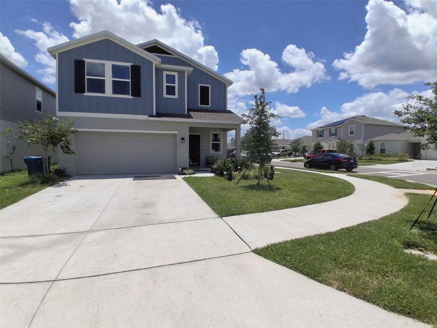 Beautiful brand-new construction home located in the growing community of Lake Wales! This spacious property offers modern finishes, an open-concept layout, and plenty of natural light throughout. Featuring comfortable living spaces, a stylish kitchen with stainless steel appliances, and generously sized bedrooms, this home is perfect for families or anyone looking for comfort and convenience. Enjoy a large backyard ideal for entertaining or relaxing outdoors. Conveniently located near schools, shopping, restaurants, and major highways with easy access to Orlando and surrounding areas. Don’t miss the opportunity to make this beautiful home yours!
The Jefferson two-story home boasts a modern layout with an open-concept floorplan consisting of a stylish kitchen, dining room and family room on the first floor. A convenient bedroom is located toward the back of the home, perfect as a guest suite or home office. FIVE lovely bedrooms can be found upstairs, including the luxurious owner’s suite. Surrounding the upstairs bedrooms is a versatile loft space, perfect for movie and game nights!! This home comes fully equipped with Everything’s included in your new dream home. Enjoy connectivity, green building features save you money and help the environment, plus brand-new energy conscious appliances, quartz countertops throughout and oversized tile flooring throughout living space, bedrooms are carpeted. Welcome to Hunt Club Groves! Residents will enjoy an active lifestyle with access to fantastic onsite amenities, including a resort-style swimming pool, fitness center and multiple sport courts. Hunt Club community  features: Pickleball, Soccer field, Basketball court, and Fiber Optic High Speed Internet. from local shopping, dining and more in historic downtown Lake Wales, with plenty of nearby recreation at Lake Wales Country Club and Bok Tower Gardens. Lake Wales is known for its lush hills, citrus groves, and botanical gardens. There are lots of shops, restaurants, bike paths. Hunt Club is what you have been looking for. A safe small town feel with nature, convenience, and amazing amenities!