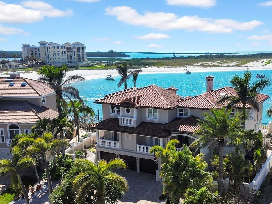 Best priced waterfront home on market. Rock solid high and dry. No storm damage to home- all new paint and landscaping. Gulf Front Home on Deepwater with unobstructed Gulf view and Shell Key. High and Dry No Storm Damage. 5 Bedroom 5.5 Baths. 2 Laundry Rooms. Gourmet Kitchen. Boaters Dream with 30k lift and 16k lift, Jet Skis lift. Amazing swimming pool/Spa/Fountain. 4 car garage one w/ AC Lower level has Gym and Entertainment Room. Professional workshop. Kayak Room. High and dry no storm damage.