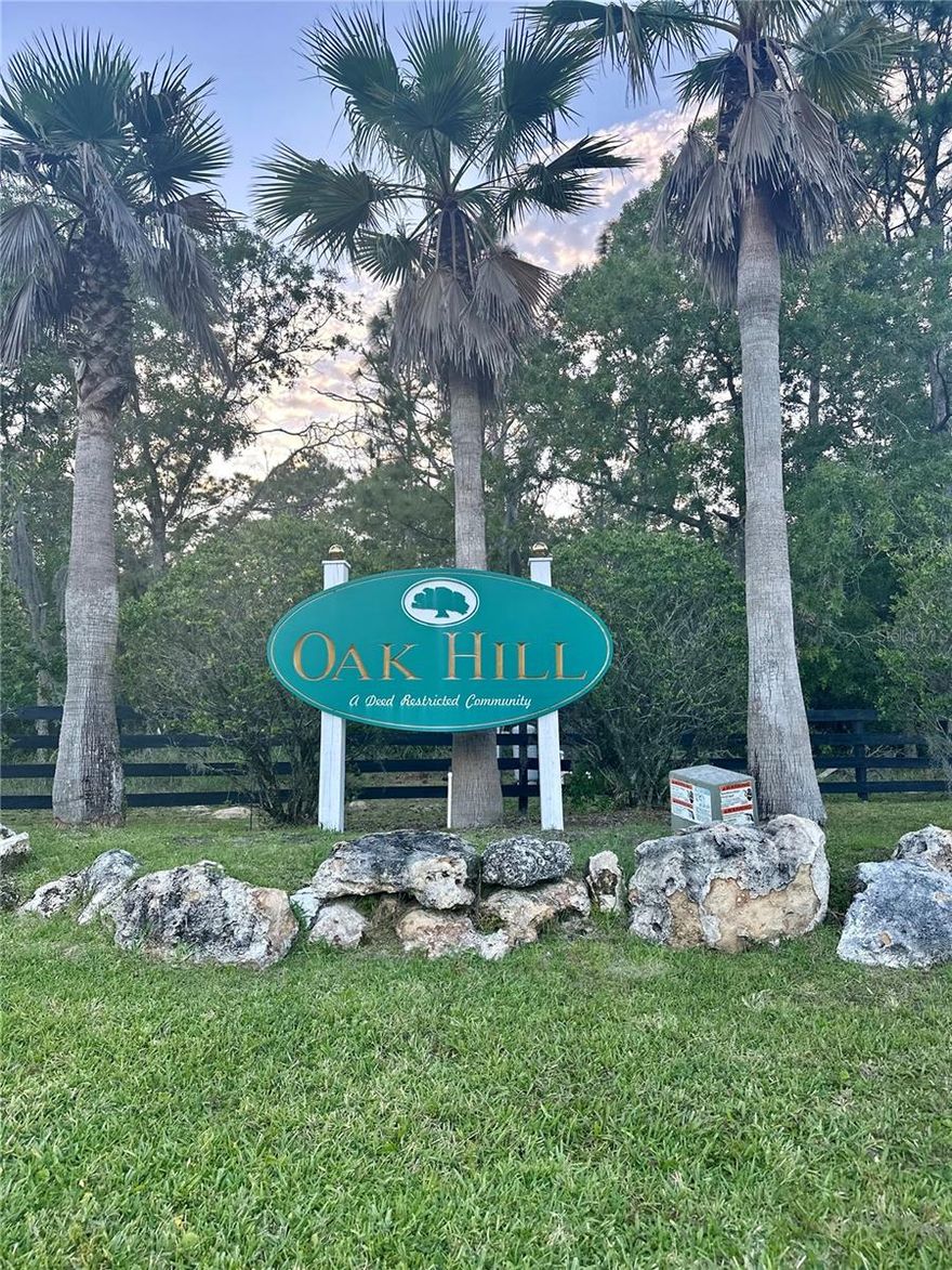 Discover the perfect canvas for your dream home in the coveted golf cart community Oak Hill neighborhood! This spacious one-acre lot offers tranquility and convenience, just 15 minutes from Brownwood square. With easy access to I75, reach Orlando, Tampa, or the west coast within an hour's drive. Enjoy the nearby Whispering Oaks Winery and embrace the essence of Florida living. Don't miss out on this opportunity to build your ideal retreat in a prime location!