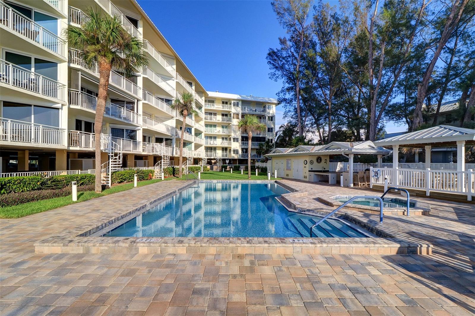 Beachfront condominium with direct views to the Gulf of Mexico! Corner/end unit with lots of extra windows & natural light! It’s a three-bedroom, two-bath 1,530-square-foot beachfront residence at Dolphin Reef in Indian Rocks Beach. Enjoy the Expansive 18 foot by 6-foot balcony overlooking the white sandy beaches of the Gulf of Mexico and the epic nightly sunsets. This community has completed a spectacular seven-figure renovation to the pool, hot tub, surrounding lounge decks, gazebos, picnic, dining/cookout areas, and poolside restrooms. It has a first-class resort-style atmosphere. This gorgeous condominium is outfitted with quality renovations and upgrades, including granite countertops, solid wood cabinetry, tiles backsplashes, custom beverage bar, storm-rated impact sliding glass doors and windows, and more. Dolphin Reef has a wonderful reputation for superbly maintaining all aspects of the community including proactive board of directors, which is extremely valuable with the new condominium legislation and an on-site maintenance manager who takes pride in keeping Dolphin Reef in excellent pristine condition. The Milestone Inspection Repairs almost complete - Structural Integrity Reserve Study completed. In addition, this community enjoys lush tropical mature landscaping, secured lobby with two elevators, fitness facility equipped with men’s and women's locker rooms plus a sauna, a fifth-floor social room with kitchenette, library and billiards, heated swimming pool and hot tub, gated code-secured beach access, assigned under building covered parking and storage locker on. The location is a short distance to restaurants, pubs, shopping boutiques, surf shops, bait and tackle shops, bike/paddleboard/golf cart rental shops and more. Just a 15-minute ride on the Jolly Trolley to renowned Clearwater Beach, 40 minutes to Tampa International Airport and 15-minute ride to Clearwater/St. Pete Airport. Make your appointment and secure your piece of paradise.