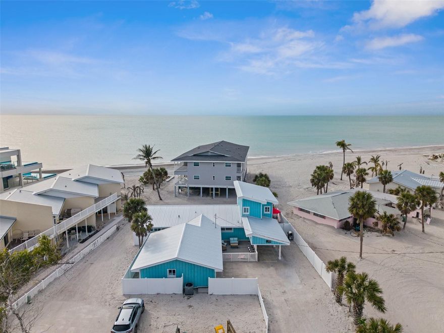 Sun-Soaked Beach Retreat on Manasota Key – A Perfect Investment Opportunity!
Welcome to your dream beach house on Manasota Key, where every day feels like a vacation. This sun-drenched retreat offers direct access to pristine white sandy beaches, just steps from your door. Spend your days basking in the sun and playing in the waves, then unwind in the evening as you watch breathtaking sunsets paint the sky.
Wake up to the sound of the ocean and enjoy your morning coffee on the private balcony of the primary suite. Host unforgettable dinners on one of two spacious patios, perfect for grilling and outdoor entertaining.
Step inside to an open-concept living space bathed in natural light, where a sleek gourmet kitchen steals the show. Designed for the modern chef, it features a granite waterfall island, soft-close cabinetry, and premium stainless steel appliances.
This stunning home boasts four bedrooms, including one that can serve as a main-floor master suite. The spa-like bathroom on the main floor is a true retreat, featuring a luxurious soaking tub, a waterfall showerhead, and elegant finishes. All four bathrooms showcase floor-to-ceiling custom tile for a sophisticated touch.
Outside, enjoy the convenience of an outdoor shower and a privacy fence surrounding the home. Additional highlights include an oversized two-car garage, a durable metal roof, and impact-resistant windows and doors for peace of mind.
Beyond the home, adventure awaits—shelling, fossil hunting, and searching for prehistoric shark teeth are fun for all ages. Nearby, you'll find dolphin tours, kayak rentals, and beach yoga just a short drive away.
An Unmatched Investment Opportunity
This home is being sold fully furnished and is currently a highly successful Airbnb rental. With no rental restrictions, this property is a cash-flow powerhouse, offering unlimited income potential in one of Florida’s most sought-after beach destinations.
With deeded beach access and the perfect blend of luxury, location, and income potential, this is a rare chance to own a slice of paradise on Manasota Key.
