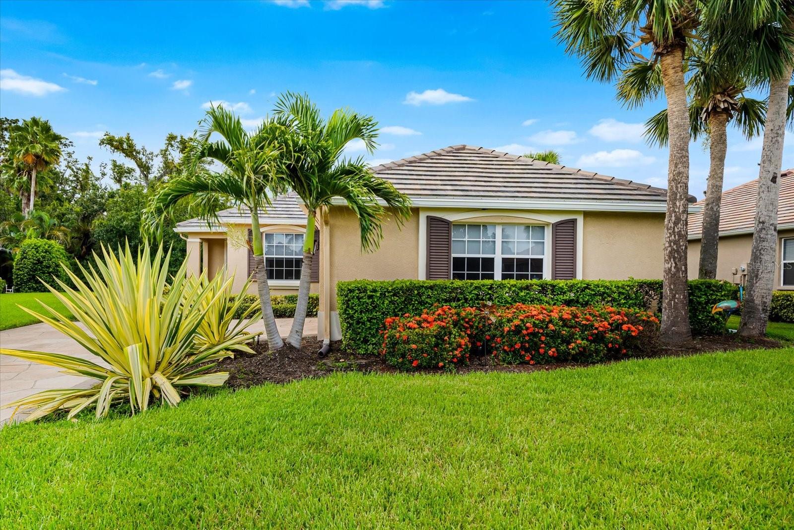 Experience the Ultimate Florida Lifestyle in this beautiful home with a NEW ROOF, ideally
located on a quiet cul-de-sac in the gated community of Waterlefe Golf & River Club. With
MAINTENANCE INCLUDED, you can enjoy relaxed, carefree living all year long. The home
features a heated saltwater pool surrounded by lush tropical landscaping, creating your own
private oasis. Inside, you'll find 2 bedrooms, a flex room perfect for a 3rd bedroom or home
office, and 2 full bathrooms. The kitchen features quartz countertops, stainless steel appliances,
and opens to the living areas. Residents of Waterlefe enjoy an unmatched lifestyle with access
to the Manatee River for boating, fishing, and kayaking. Golf and Marina memberships are
optional, and the community also offers a championship golf course, marina with available boat
slips (inquire with the Waterlefe Marina Club), clubhouse, River Club restaurant, Jr. Olympic pool,
tiki bar, fitness center, walking trails, a pier, community docks, and a full calendar of social events
and activities. The HOA covers lawn maintenance, cable, and internet, making Florida living truly
effortless. A brand-new Golf Clubhouse has just been completed, adding even more to the
exceptional amenities this community offers.