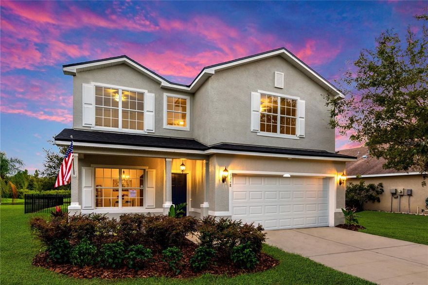 WOW! *** BRAND NEW ROOF JUST INSTALLED!! *** BEST DEAL IN LAND O LAKES!! This contemporary 5-bedroom home is situated on a spacious lot with a decorative fenced backyard overlooking a pond. This home offers wide-open living spaces with tons of natural light and elegant waterproof luxury plank flooring throughout the living area. As you walk in, you will love the flex space that makes a wonderful dining room or formal living room. The kitchen is a chef's dream with a large pantry, gorgeous wood cabinets, granite countertops, stainless steel appliances, and a serving island - a true centerpiece for your gatherings. A large but cozy family room is the perfect place to create memories with family and friends. Featuring high volume ceilings, a generous walk-in closet, and a luxurious en-suite bathroom, the master suite offers serenity and comfort. Thanks to a great upstairs bedroom plan, the four additional bedrooms and a family-sized bathroom give everyone plenty of space to stretch out. The extra large backyard is the perfect oasis for enjoying the year-round Florida lifestyle, and there’s room for a future pool. Ceiling fans, pre-wired surround sound, new carpet, and fresh paint all contribute to the home's elevated aesthetic. Located near major shopping, fine dining establishments, and convenient interstate access, this home offers both elegance and convenience for an effortless daily commute. Homes like this don’t come available very often! Schedule your showing soon...this one won't last long!!