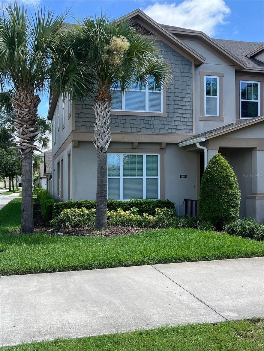 Welcome to this beautiful 3-bedroom, 2-bathroom home located in the highly sought-after area of Windermere, FL. This property offers a spacious layout with plenty of room for entertaining and relaxation. Inside you will find 10-foot ceilings, rich laminate wood flooring, upgraded interior doors, and expansive windows that flood the home with natural light. Crown molding accents and custom blinds. Upstairs, you will find the primary suite, with a spacious sitting area, a luxurious bathroom featuring a dual-sink vanity, and a walk-in shower. The home is part of a vibrant community that boasts a range of amenities including a community pool, a clubhouse, and a playground. Whether you're looking to enjoy a refreshing swim on a hot day, this community has something for everyone. Experience the perfect blend of comfort, convenience, and community living in this Windermere home.
