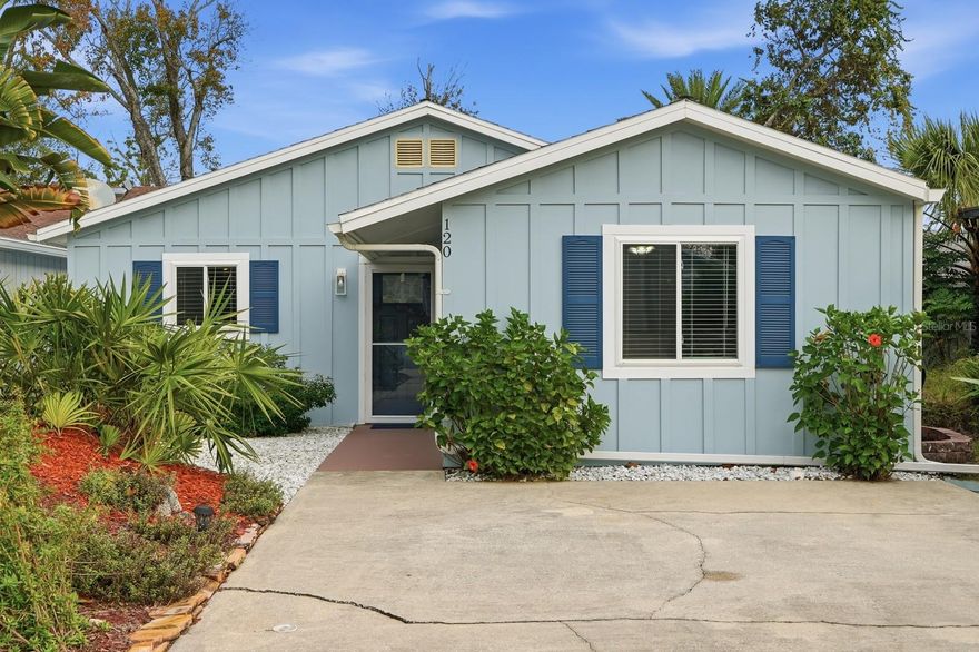Adorable coastal bungalow just 2 minutes to Flagler Beach's sandy shores, iconic pier, and vibrant downtown scene!

Move-in-ready 2 bed / 2 bath home with desirable open and split floor plan, packed with fresh upgrades: new energy-efficient windows flooding the home with natural light, new durable Hardie board exterior for years of low-maintenance protection, updated kitchen featuring granite counters, tile backsplash, and new refrigerator, plus a whole-house water softener and reverse osmosis system for pristine water throughout. 

Easy-care tile flooring flows through the main living areas with beautiful new luxury vinyl plank in the second bedroom.

Step outside to your expansive private deck with tons of space for relaxing, entertaining, playtime with kids or pets, or quiet evenings.. complete privacy and virtually no yard maintenance. No HOA and No flood zone means ultimate freedom, flexibility, and peace of mind. Ideal primary residence, snowbird getaway, family starter, or investment opportunity.

This irresistible gem is ready for you, schedule your private showing today!