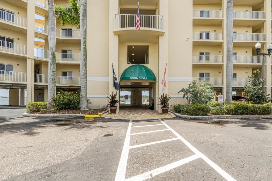 LOOK at this one. Excellent Turnkey Investment Opportunity for this waterfront 1 bedroom 1 bath Condo in the very desirable Boca Ciera Resort and Marina. Centrally located near shopping, lot's of dining options and the VA Hospital. This Unit can be rented nightly and the Seller has created a great Book of Business with lots of repeat Guests through Airbnb. All future Booking can be transferred to the new owners. Now come on inside, spacious bedroom and lots of closet space. Updated bathroom with granite countertops. Kitchen/Dining and Living Room Combination and in unit washer and dryer. Now step outside onto your own private balcony and enjoy what Florida is all about. Just look out over Boca Ciega Bay, watch the dolphins swim by, some the best Sunsets you've ever seen in your Life. Schedule your own personal Showing today and see what I'm talking about!!