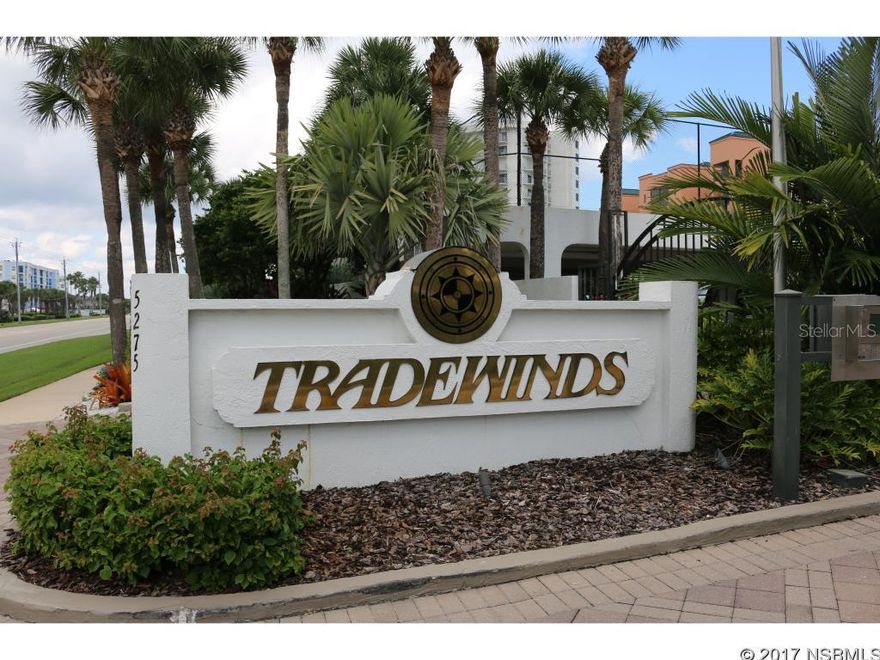 Beautifully remodeled 3 bedroom 3 bath South corner condo at the beautiful Tradewinds.  Gorgeous kitchen with granite counter tops, high end stainless appliances, wine frig and custom wood cabinets.  Wide planked oak floors throughout the unit.  Textured ceilings and walls.  Exquisite lighting throughout.  Being sold totally furnished.  All furnishings are approximately 2 years old and of the highest quality.  New sliding glass doors and windows, new A/C, new hot water tank, upgraded fire sprinklers, crown molding throughout, all 4 balconies have recently been newly tiled and have large storage closets.  Large master suite with private Oceanfront balcony.  Large master bath with tub and shower.   Large laundry room with built-ins for added storage.  This unit comes with a deed parking space in the garage.  Tradwinds amenities include a full time licensed community manager and maintenance staff.  The building is close to completing a paint and spalling project and additional upgrading of many other areas.  There are 2 pools (1 heated), spa, fitness center, tennis court, shuffleboard and clubhouse for owners use. Complex is pet friendly! RESTORATION PROJECT almost complete and will be a new owners benefit! ;LocationDescription: Condo ;Water: City