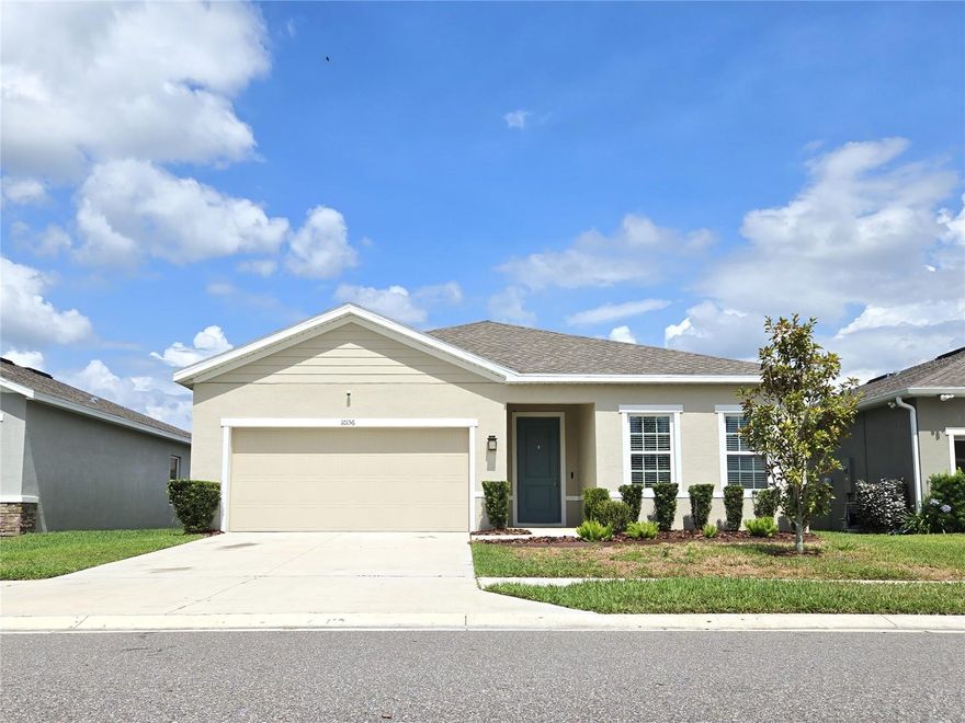 Available now! Here is your opportunity to live in a 3 bedroom + bonus room, 2 bathroom, 2 car garage, fully fenced single family home in Cypress Reserve!  Built in 2022 and boasting 2,023 square feet (2,600 total square feet), this home has a charming modern open floor plan. 
You enter the home through a gallery hallway leading to a generously sized great room. Adorned with multiple windows and sliding glass doors, the house is light and bright. The kitchen features a large island, stone counters, stainless steel appliances, built in double ovens and a walk-in pantry. Smartly laid out, this home has a truly split floor plan. All three of the bedrooms, as well as the bonus room, are separated from each other. The bonus room has double doors and can be used as a den, office, game room or 4th bedroom with no closet. All common areas have recessed lighting throughout, the home is equipped with a smart thermostat, hidden HDMI cables in the family room and a security system. Enjoy stepping out of the dining room to your covered patio and your spacious fully fenced backyard.
The community has beautiful places to relax: a community pool, a splash area, playground, and a dog park.    
The property is conveniently located near State Road 52, about 10 minutes from the Suncoast-Veterans Expressway, and is only about 20 minutes from Wiregrass Town Center, 30 minutes from Tampa International Airport and about 35 minutes to Busch Gardens and Zoo Tampa. 
Book your appointment today!