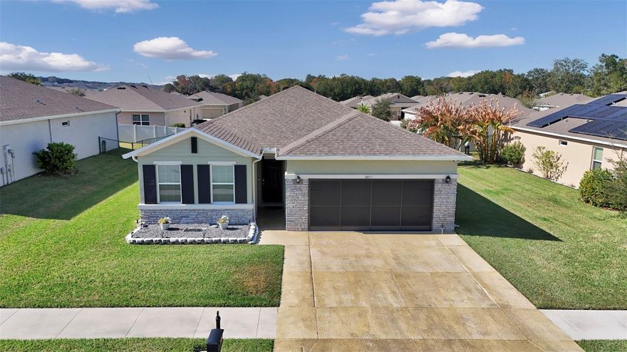 Welcome to this beautifully maintained 4-bedroom, 2-bath home located in a highly desirable 55+ gated community, JB Ranch located in Ocala FL. Offering comfort, convenience, and a relaxed lifestyle, this spacious residence features an open-concept layout perfect for both everyday living and entertaining.  The bright, inviting kitchen flows seamlessly into the dining and living areas, creating a warm and welcoming space for gatherings. Kitchen offers stainless steel appliances, and large walk-in pantry. The primary suite includes a private bath with epoxy shower upgrade (easy care and cleaning) and generous closet space, while three additional bedrooms provide plenty of room for guests, hobbies, or a home office.  Step outside to enjoy a low-maintenance yard and peaceful surroundings. A 2-car garage offers ample parking and storage, along with a mini split making the garage an extension of the home. Residents of this secure, gated community enjoy access to exceptional amenities, including a clubhouse, fitness facilities, pool, social activities, and beautifully maintained common areas.  Move-in ready and thoughtfully designed for comfort and ease.  This home offers the ideal blend of privacy, community, and convenience. Some additional upgrades done to the home are attic storage ladder, insulation, driveway widen, epoxy flooring in garage, Whirlpool matching washer and dryer, and touch sensor faucets.  This home is a Smart home with ADT service already installed for new owners.  Too many to list!!  Don’t miss the chance to make it yours!