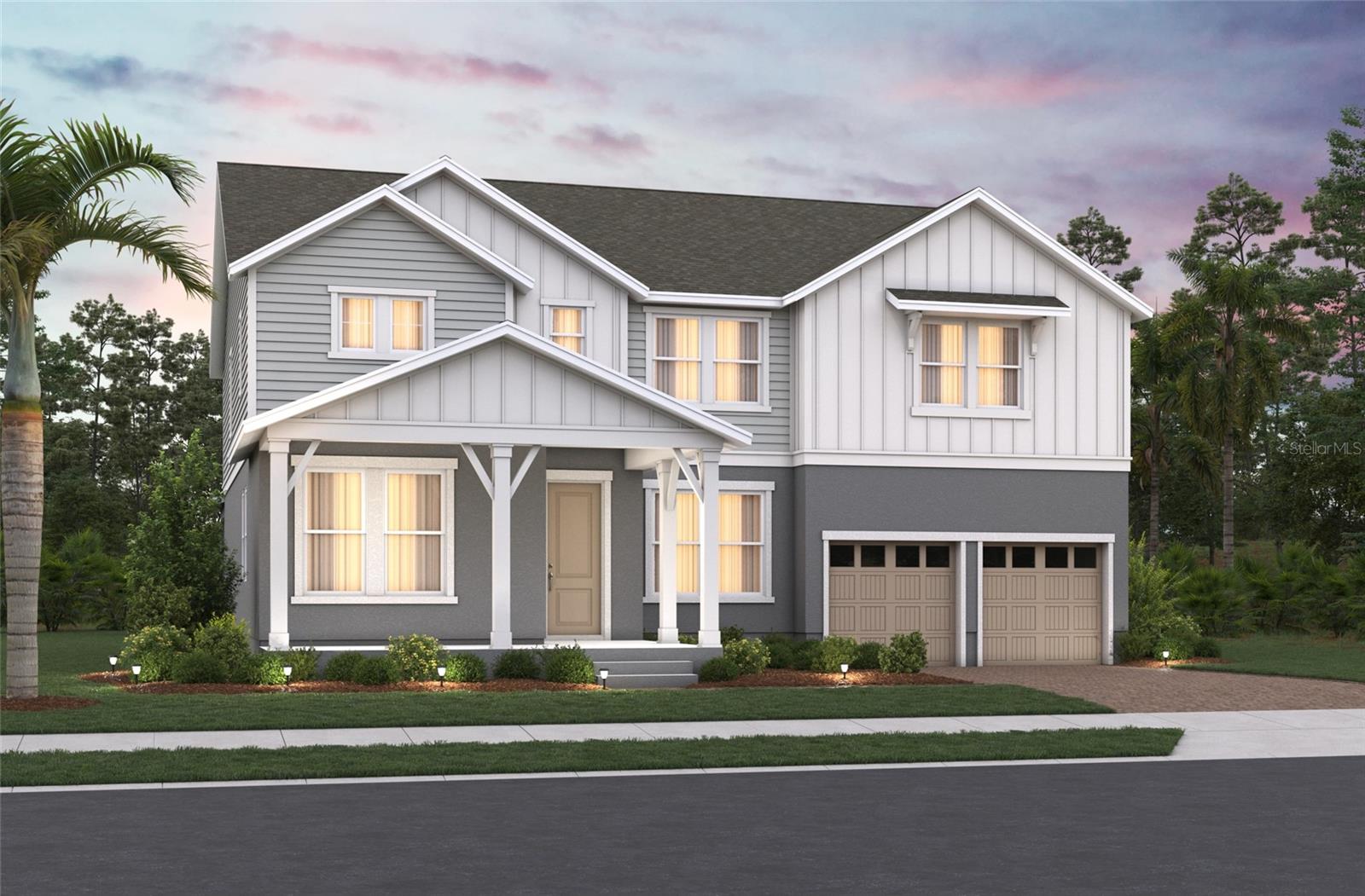 Under Construction. Located close to Florida's Turnpike and right next to Lakeridge Winery, this brand new ENERGY STAR Certified home features 5 Bedrooms, 4 Baths, Extended Covered Lanai and a tandem 3-Car Garage. Take in gorgeous views of the lake from your back yard. Entertaining is a breeze with this open-concept layout. The chef-inspired kitchen has 42" maple almond cabinets with crown molding, stainless Whirlpool® appliances (cooktop with range hood and built-in oven), quartz countertops, walk-in pantry and a spacious island. The Primary Suite boasts a luxurious bathroom with dual sinks, semi-frameless glass shower, privacy lavatory, and an oversized walk-in closet. Move-in ready by September—don't miss your chance to own this exceptional home! *The photos shown are renderings and are not an actual representation of the home. They are for illustrative purposes only and depict an expected design of the home upon completion. Features, finishes, and layouts may vary.*