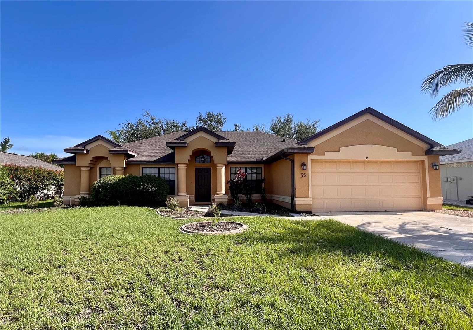 Rotonda West White Marsh -- 3Bed/2Bath/2-Car Garage home located in the lovely deed restricted community of Rotonda West. Home features high ceilings and tile floors in the living, dining and kitchen areas. Stainless steel appliances and solid-surface countertops in the kitchen, and a dedicated laundry room. Home also includes a split-bedroom floorplan which provides privacy and functionality for everyday living. Huge screened/covered lanai perfect for relaxing or entertaining guests. Primary bedroom includes access to the lanai, a walk-in closet and attached primary bathroom with double-sink vanity and separate tub/shower. Easy access to five golf courses in Rotonda—offering something for every skill level. Plus, you're just minutes from beautiful beaches, shopping, dining, medical facilities, waterfront parks, and entertainment venues. Available as an unfurnished, annual rental. Schedule your private showing today!