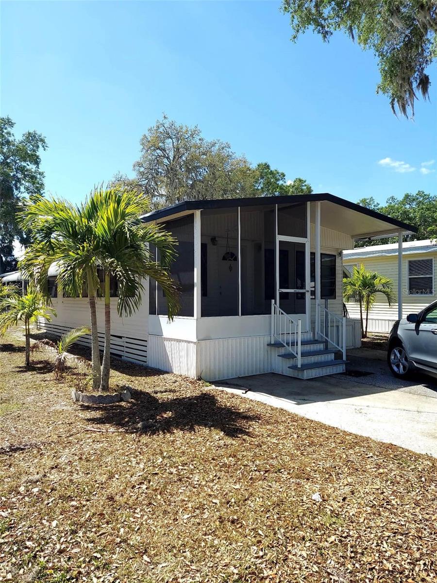 DOUBLE WIDE MOBILE HOME in active 55+ community. FIXER-UPPER IS JUST WAITING FOR YOU! One bedroom, one bathroom. Screened front porch. Appliances included. Inside laundry at the end of the living room. Central A/C (2018). SOLD IN AS-IS CONDITION FOR CASH ONLY. SUGAR CREEK ESTATES is a resident run co-op. Amenities include a clubhouse, pool, shuffleboard, and plenty of activities during the winter season. Enjoy this community's proximity to the River Links Golf Course and the Braden River. HOA FEES of $550 each quarter include internet, cable, water, sewer, trash, & grass mowing. A CREDIT SCORE OF 750 is required to purchase in this community. Sorry, this is not a dog lot.
