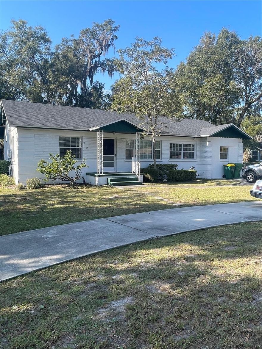 A rare listing that only infrequently comes along, so don’t miss it.  This is a great location, a great home, and a great old-school DeLand property.  The lot is oversized, and mature trees shade the back with a fenced-in yard. Since 1982, this home has been cared for and provided the owner with many wonderful memories.  North Stone is in the center of historic DeLand, and this home is only one block from Bill Dreggors City Park & playground.  Additionally, the park features Freedom Playground, nestled under the shade of oak trees, with four picnic pavilions. This park and playground is a popular spot for birthday parties. The home’s roof is less than two years old, and the electrical panels are “Square D” main and “Siemens” sub-panel.  The property has Hunter sprinklers and beautiful appointments, including a wide-beamed pine room and a Florida Room ceiling.   This Florida bungalow design is in high demand as old Florida homes disappear.  Don’t wait to see it, and own a piece of historic architectural quality.