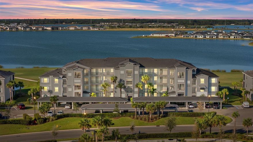 This is your opportunity to embrace golf & resort-style living within Babcock National in Babcock Ranch. That means year-round golf because this 2 bedroom, 2 bathroom unit has the GOLF MEMBERSHP INCLUDED!! Walking inside, you'll instantly be welcomed by an open layout and tasteful finishes. Starting in the kitchen you have everything from sleek granite countertops with an oversized island, stainless steel appliances, crown molding, and upgraded tile backsplash. Those same granite countertops are also extended throughout the home. Both your kitchen and living room are lined with tile, while you have cozy carpet in both bedrooms. Within the primary bedroom you have a walk-in closet, linen closet, and a tiled walk-in shower with glass enclosure. On the other side of the home, guests can reside in their own spacious room with it's own nearby bathroom. There are even new ceiling fixtures throughout the unit! It's updated, meticulously maintained and ready for you to enjoy! The best part? This condo offers the luxury of panoramic views overlooking Lake Babcock AND the golf course - All from your very own screened in lanai, living area, or even your master bedroom! Turnkey package is also negotiable if interested! Just outside of your home and within the community, you have a wide assortment of amenities at your fingertips. There's the 18-hole championship golf course, resort-style pool with lap lanes & a spa, tiki bar, pickleball & bocce courts, a state-of-the-art fitness center, tennis center, a clubhouse w/ dining, and more. Not only that but Founder’s Square within Babcock Ranch, hosts food trucks every weekend with entertainment, markets, music, etc. Living at Babcock means more than just residing—it's a vibrant lifestyle. Your neighbors are waiting! Come check out what the Babcock lifestyle is all about!