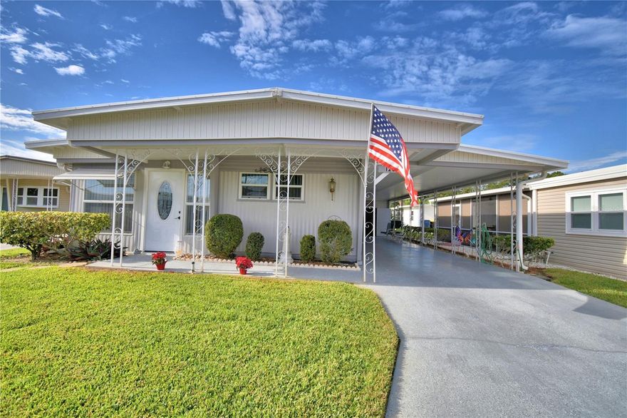 Welcome to Ariana Shores, a sought-after 55+ community offering comfort, convenience, and an active Florida lifestyle. This well-maintained 2-bedroom, 2-bath home features a desirable split floor plan and a bright, inviting Florida room surrounded by windows that let the sunshine pour in. Enjoy the convenience of a large exterior laundry room with additional space for a workshop or storage, plus a beautiful outdoor patio perfect for relaxing or entertaining guests. Nearly all windows have been replaced—only the kitchen and bathroom remain original—providing added efficiency and peace of mind. One of Ariana Shores’ best features is its unique location between Lake Ariana and Lake Arietta, giving residents easy access to both lakes. Community amenities include a heated pool, shuffleboard courts, a boat ramp with lake access, and more. This is a co-op community, and the $30,000 co-op share is included in the list price. Truly move-in ready and waiting for its next owner!