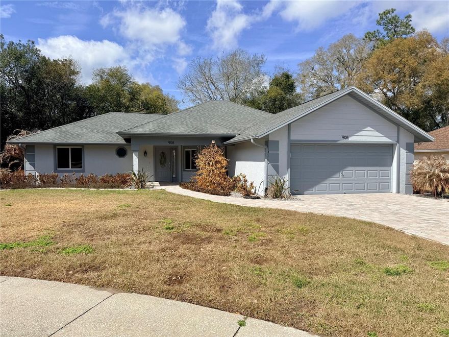 Welcome to desirable Cross Creek! This beautifully renovated home in one of DeLand’s most desirable neighborhoods. The brand-new kitchen and bathroom feature granite countertops, new cabinetry, stainless steel appliances, updated plumbing and lighting fixtures,
and sleek new vanities. The primary suite offers a spacious master bathroom complete with a large new bathtub and a glass-encased walk-in shower. Fresh interior and exterior paint, plantation-style blinds, and wood-laminate flooring throughout the entire home create a clean, modern feel. The open, split floor plan provides both functionality and privacy, while the interior utility room adds everyday convenience. Major updates include a roof replaced in 2017, new windows 2023, HVAC in 2018, and water heater in 2021—offering peace of mind for years to come. New pavers enhance the driveway and walkways, adding impressive curb appeal. Enjoy Florida living with an 18x10 screened-in porch and a 15x10
patio—perfect for relaxing or entertaining. The home also includes an attached two-car garage and is ideally situated on a quiet cul-de-sac lot. Updated, well-maintained, and thoughtfully improved. this gorgeous home checks all the boxes.