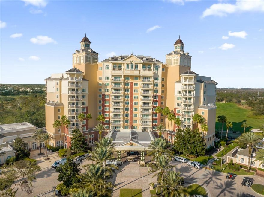 Welcome to the Grande at Reunion Resort! Comprised of 82 individually owned condos, 3 restaurants on site, and all of the amenities of a 4 diamond resort hotel, the Grande is a the epitome of luxury living. This condo is 1 of only 6 one bedroom condos in the Grande, making it a rarity. As you enter this this tastefully appointed condo you will immediately notice the penthouse ambience, featuring an open concept kitchen, dining, living room space that flows together perfectly, with diamond pattern laid tile flooring covering the main living area, dining room and kitchen. Positioned on the 6th floor, this condo has amazing views out every window, stepping out on your oversized covered balcony you will enjoy unobstructed views of the Watson and Palmer golf courses, beautiful sunrises, and a panoramic view of the beautiful community of Reunion Resort. Pride in ownership can be seen throughout this condo, as it has been meticulously maintained. Reunion Resort is a luxury resort, that also allows short term rental, if you're looking for a home away from home, while also being able to generate short term rental revenue, this condo is for you! Currently being utilized as a successful short term rental property, this condo would also make the perfect second home, or primary residence. Reunion Resort is a top choice for visitors of all ages, Featuring 12 Pools In The Community, Including a multimillion dollar water park, 3 championship golf courses, 5 restaurants, tennis/pickleball courts, putt putt golf, and many more amenities, making Reunion truly a city within gates. This condo is being sold fully furnished, and is turnkey, with so much more to love, that you will have to see in person to appreciate. It is now your turn to call Reunion Resort your new home, or home away from home, welcome home.