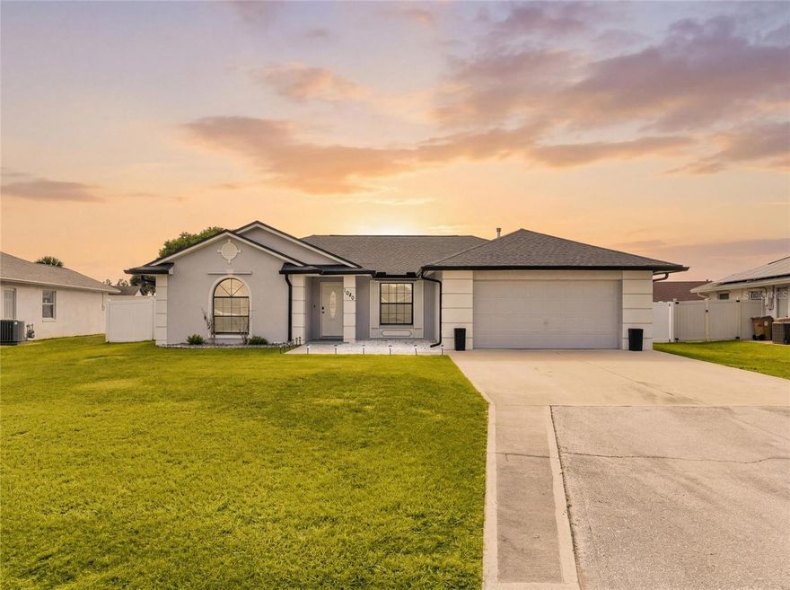 TURNKEY and MOVE-IN READY, this 4-bedroom, 2-bath home is ideally positioned on a CUL-DE-SAC in the community, just minutes from Disney and conveniently located between Davenport and Kissimmee with quick access to major highways, shopping, dining, and Central Florida attractions. Zoned for short-term rentals, this property offers excellent flexibility as a primary residence, vacation home, or income-producing investment. From the moment you arrive, the home offers a welcoming first impression with a spacious driveway, attached 2-car garage, and a practical single-story layout designed for comfortable everyday living and easy guest use.As you step inside, you are welcomed by TILE FLOORING throughout, creating a clean, cohesive look and low-maintenance convenience from room to room. The layout flows naturally through the main living areas, with an inviting combination of living, dining, and family spaces that feel open yet functional. Natural light fills the home and helps each space feel bright and comfortable. The separate dining area provides flexibility for formal meals, casual gatherings, or additional entertaining space, while the spacious family room offers a relaxed setting for everyday living.At the center of the home, the beautifully updated kitchen stands out as a focal point with QUARTZ COUNTERTOPS, a sleek WATERFALL ISLAND, ample cabinet space, pantry storage, and an open connection to the surrounding living areas. This layout makes it easy to cook, serve, gather, and stay connected whether the home is being enjoyed by full-time residents or short-term guests. The primary suite is privately positioned and offers a comfortable retreat with good natural light, generous space, and an en suite bath designed for everyday convenience. The bathroom includes dual sinks, vanity space, and a STAND-UP SHOWER for a clean, updated feel. The additional bedrooms are well-sized and versatile, making them ideal for guests, family members, office use, or a flex setup depending on the buyer’s needs. The second bath is positioned to serve the secondary bedrooms and common areas well, giving the layout added functionality for larger households or vacation use.Moving to the rear of the home, the SCREENED PORCH extends the living space outdoors and creates a comfortable transition to the backyard. The FULLY FENCED yard offers privacy and flexibility for outdoor dining, pets, play, or simply enjoying a quiet evening at home. This exterior setup adds to the home’s livability and gives buyers usable outdoor space without requiring heavy maintenance.Important updates help set this property apart, including a NEW ROOF completed in 2020, a TANKLESS WATER HEATER installed in 2022, interior paint completed in 2023, and front and back irrigation for easier upkeep. These improvements contribute to the home’s MOVE-IN READY appeal and can give buyers added confidence in the condition and care of the property.The community features a pool, playground, walking trails, tennis courts, and basketball courts. With its short-term rental zoning, established neighborhood setting, and proximity to Disney, this home is well positioned for buyers searching Orlando homes for sale, Kissimmee property opportunities, near Disney homes, or a short-term rental investment in the Central Florida real estate market. This is a opportunity for a buyer seeking value, flexibility, and location in one well-rounded property. Contact us today for a private tour or more details.