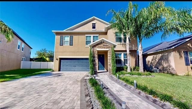 Beautiful, spacious two-story home. Kitchen has granite counter tops, including Dish washer, stove, stove hood, microwave, disposal, refrigerator, back splash, open floor, dinning and family connects with the screened porch and pool with a summer kitchen that has granite counter tops, propane gas BBQ, single stove, wine cooler, patio refrigerator with spectacular and relaxing view to the pond. Half bathroom strategically located on the first floor with access from inside and outside. Crown molding through the entire first floor. Second floor all wood laminated floorings, bathrooms with granite counter tops and tile floors, all of the bedrooms have carpet. Spacious master bedroom with garden tub and spacious walking closet that conveniently connects with the laundry room. Community amenities include community pool, clubhouse, mailboxes, playground and dog park. Applicants must have a credit score of 600 or better and must make 3x the rent in income. All adults must apply separately. Pets must be approved prior to applying. Rent and Administrative Fee of $125 is due on the day of move in. Move ins on or after the 15th of the month, the next month's rent will be required upon move in.