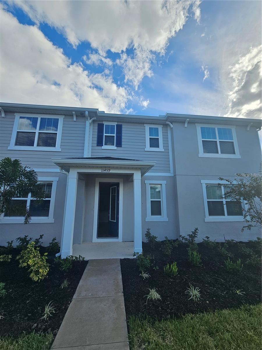 Move-in ready September 1, 2025! This 3-bedroom, 2.5-bathroom townhome in Meridian Park, Lake Nona, features a 2-car rear garage and a spacious entryway. The master suite includes a walk-in closet and private bath. Enjoy an open layout, hardwood floors downstairs and carpet upstairs. The kitchen features granite countertops, 42" cabinets, stainless steel appliances, a pantry, and a breakfast bar. Community amenities include a clubhouse, game room, fitness center, pool, cabana, and playground. Conveniently located near Highway 417, Orlando International Airport, and Downtown Orlando. Rent includes 1GB internet and lawn care.