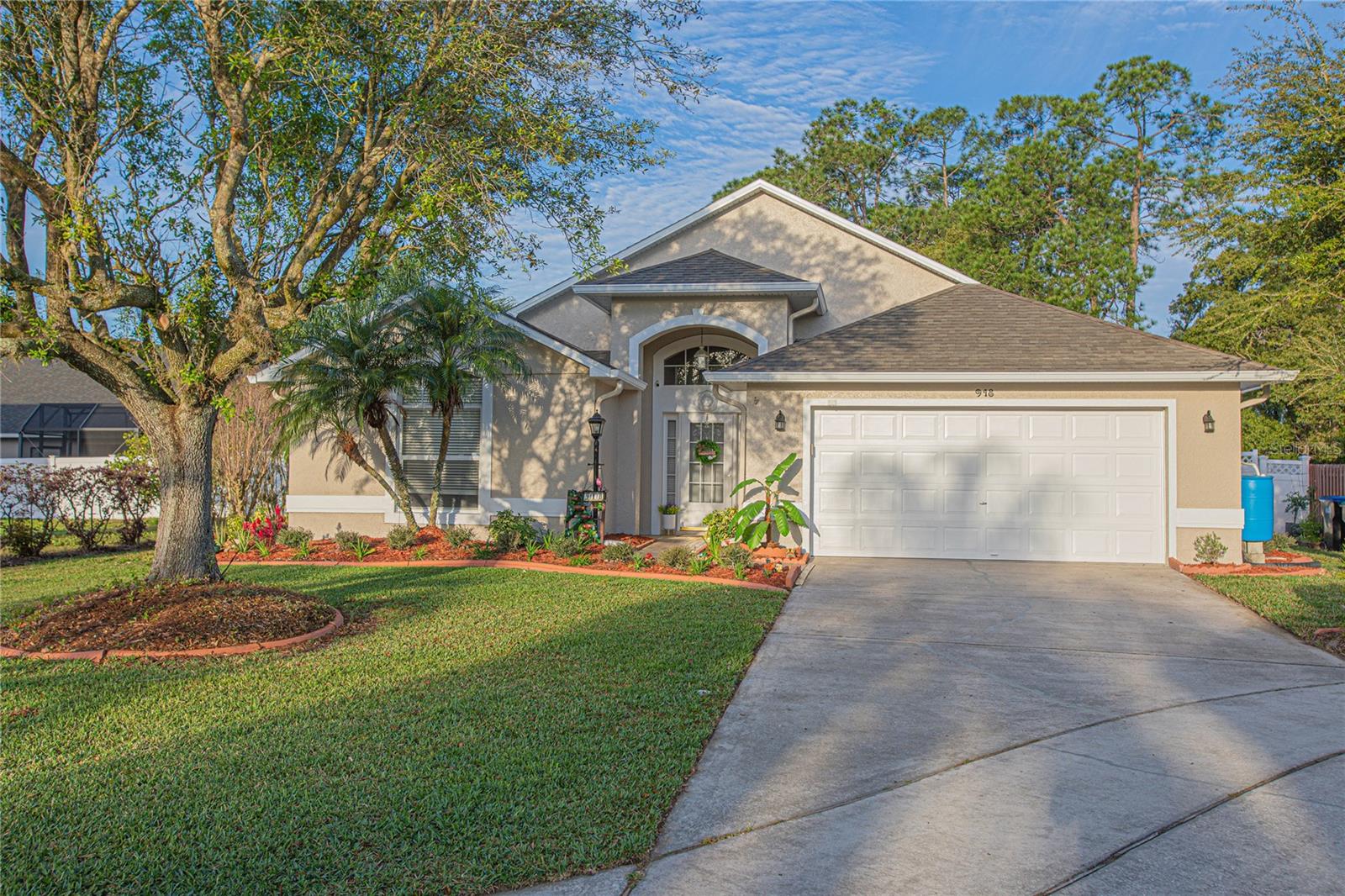 MOVE IN READY and beautifully maintained 4 bed/2 bath home in highly sought after East Orlando. The home is located in a lovely Cul De Sac and Oversized Lot. Features ceramic and laminate floors throughout the home for easy maintenance, NO Carpet! Roof 2018, A/C 5 years. All furniture conveys including washer and dryer. The kitchen is equipped with stainless steel range, dishwasher and refrigerator, plenty of counter space, eat-in peninsula and breakfast nook. You will notice how light and bright is the home with the natural light and high ceilings. The master bedroom has a very nice size walk-in closet and master bath has a bathtub, walking shower and dual vanities. Enjoy your screened-in porch and newly paved backyard already fenced for your privacy, relaxing and entertaining. A charming outdoor shed is insulated and has a/c, perfect to use as an office. Schedule your showing today!