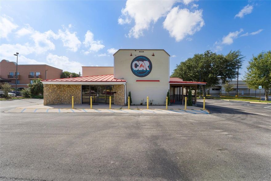 PRIME LOCATION ALERT! The property has heavy traffic of 65,000 vehicles per day, with excellent visibility. This building was originally a Ponderosa Steakhouse, with 6024 sq/ft leasable area, and ample parking with 84 spaces. Currently, a church and daycare tenants occupy the property. This property is directly across the street from the Osceola Square Mall (Plaza Del Sol), the only indoor mall in Kissimmee. Additionally, it is nestled between the brand-new Social Security Administration office and the Vivo Apartment complex, guaranteeing a constant flow of potential customers. This property is not only impeccably maintained but also strategically situated in the heart of Kissimmee's burgeoning tourist district, within the fastest-growing tourist market in the region. This property boasts a spectacular location right on HWY192, offering unparalleled visibility along the bustling W. Vine St. (U.S.192) and Hoagland, two highly trafficked thoroughfares in Kissimmee. EFFORTLESS ACCESSIBILITY: with multiple access points, including a signalized intersection, it ensures convenient access for both customers and visitors. MODERN AMENITIES: The property is equipped with modern amenities, including an asphalt shingle roof installed in 2015, a comprehensive fire alarm system in 2016, and new LED lighting in the parking lot in the same year. In 2016, new ductwork and insulation were added for enhanced comfort and efficiency. RECENT RENOVATIONS: A comprehensive renovation in 2022 brought significant updates to the property, including a new air conditioning system in 2022 and a TPO flat roof in 2023. In 2023, a new ADT Security system was installed, ensuring top-tier security for the premises. TRIKING ILLUMINATIONS: Newly added neon lighting surrounds the building, making it a captivating landmark in the area. Large signage further enhances its visibility. DIVERSE DINING OPTIONS: A wide array of dining establishments, including Red Lobster, Starbucks, Boston Market, Pollo Tropical, and Charley’s, are conveniently located nearby, providing various dining choices for visitors. CONVENIENT AMENITIES: Residents and patrons will find convenience in the proximity of both a Supercenter Walmart and Neighborhood Walmart, Home Depot, gas stations, banks, and a post office, all within a one-mile radius from this exceptional location.