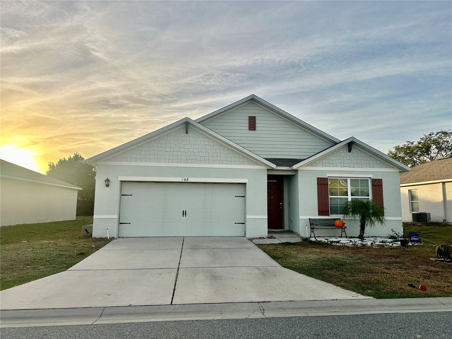 4BR/2BA Home including a 2-car garage with 1,828 sq. ft. of living space. This home offers a spacious open floor plan with a combined living and dining area and a well-appointed kitchen, perfect for entertaining and enjoying time with guests. Three bedrooms are conveniently located at the front of the home, while the private primary suite is tucked away in the rear, featuring a large walk-in closet, dual-sink vanity, and a walk-in shower. Inside laundry for your convenience.  Call today to schedule a private showing!