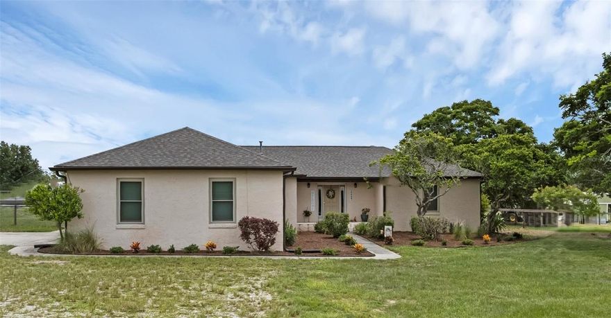 Motivated Seller! 5 acres of peace and tranquility! 2.375 Assumable VA Loan!!! Perfectly designed for both comfortable living and equestrian use. This home has a spacious floorplan with two master suites, each with its own bathroom. Cool off in the screen enclosed swimming pool, while sipping your favorite spirits and watching the fabulous Sunset Views. Whether your a horse lover, hobby farmer, or simply seeking a slower pace of life this property is what you've been searching for.