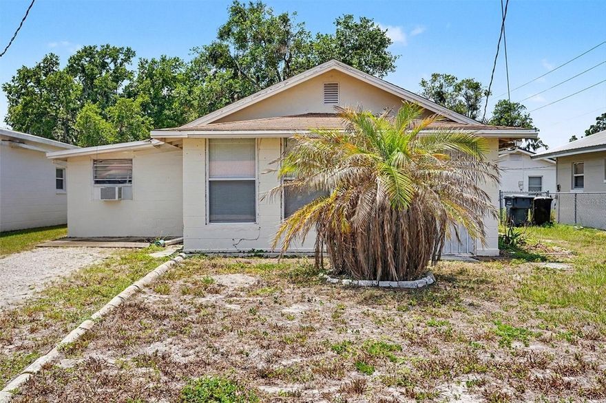 Charming investment opportunity or starter home located at 842 Meridian Ave in Lakeland. This 2-bedroom, 1-bath home offers approximately 600 sq. ft. of living space on a spacious lot, with plenty of potential for the right buyer. The property also features an additional side room/outbuilding that could be transformed into extra storage, a workshop, or bonus space with some TLC. Built in 1960, this home is ideal for investors, renovators, or buyers looking to customize a property to their needs. Conveniently located near shopping, schools, major highways, and just a short drive to downtown Lakeland. Great opportunity to add value and make it your own.