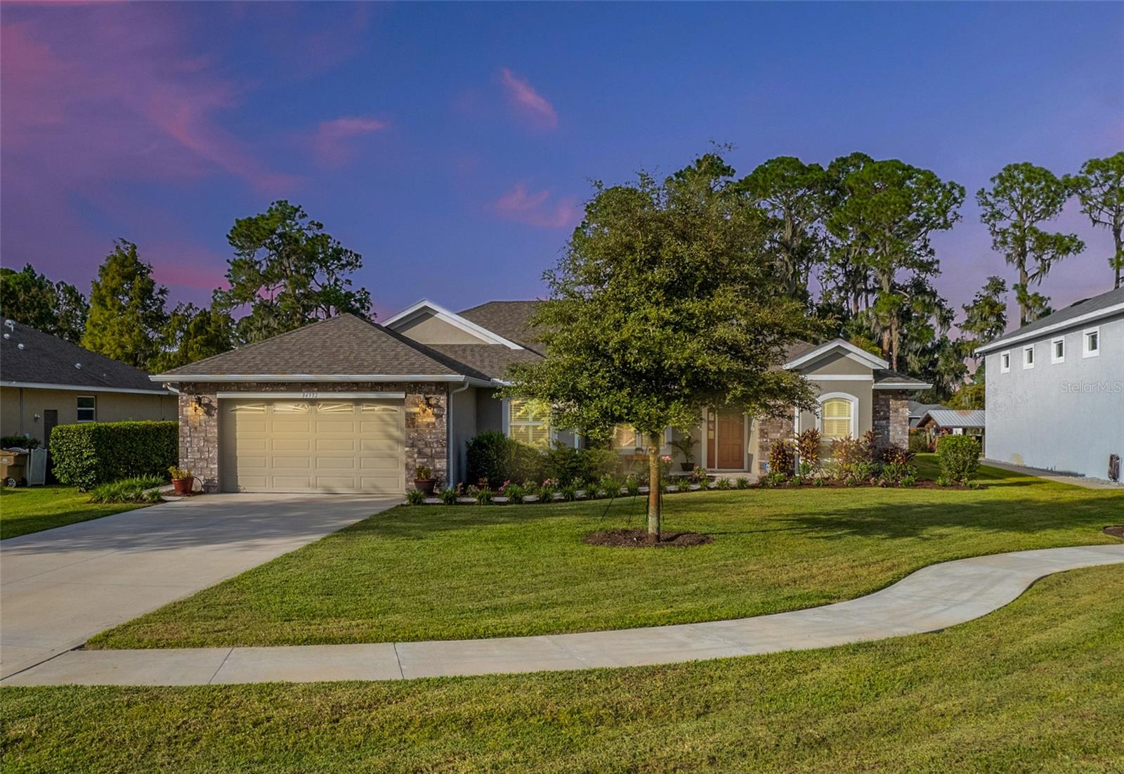 Welcome to your dream home, perfectly positioned on the highly sought after HARRIS CHAIN OF LAKES. Built in 2020, this modern 4-bedroom, 2-bathroom home offers a perfect blend of comfort, style, and convenience, making it an ideal choice for families, water enthusiasts, or anyone seeking a serene lifestyle near nature's beauty. This home also offers a structurally sound dock equipped with two boat lifts, composite decking, and a metal roof. Additionally the home has an oversized 2-car garage and a golf cart garage located on the rear side of the home making sure there is no shortage of storage. This home is MOVE IN READY!
Schedule your private tour today and start living the Florida lakefront lifestyle you've always dreamed of!