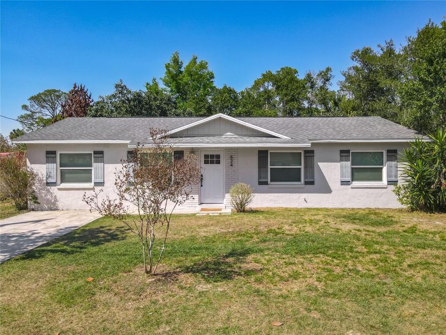 Welcome to the charm and tranquility of Lake Helen—often called the “Gem of Florida.” This beautifully updated 3-bedroom, 1-bath home with a versatile bonus room offers the perfect blend of comfort, character, and convenience.

Major updates have already been taken care of for peace of mind, including a new roof (2019), low E insulated windows, electrical panel, HVAC system, water heater, and stainless steel appliances—all completed in 2020. The kitchen was thoughtfully renovated in 2020 and features level three granite countertops, wood cabinetry, and a cozy dinette area—perfect for casual meals and morning coffee.

Step outside to your private, fully fenced backyard—perfect for relaxing or entertaining. Enjoy evenings on the back patio, gather around the fire pit, or take in the charm of the avocado tree and whimsical treehouse.

Ideally located just minutes from I-4, you’ll have easy access to both Orlando’s world-class attractions and the beautiful beaches of Volusia County. Lake Helen itself offers a small-town feel with its own police and fire departments, public library, equestrian center, parks, and tennis courts.

Move-in ready and full of charm, this is the perfect place to call home.