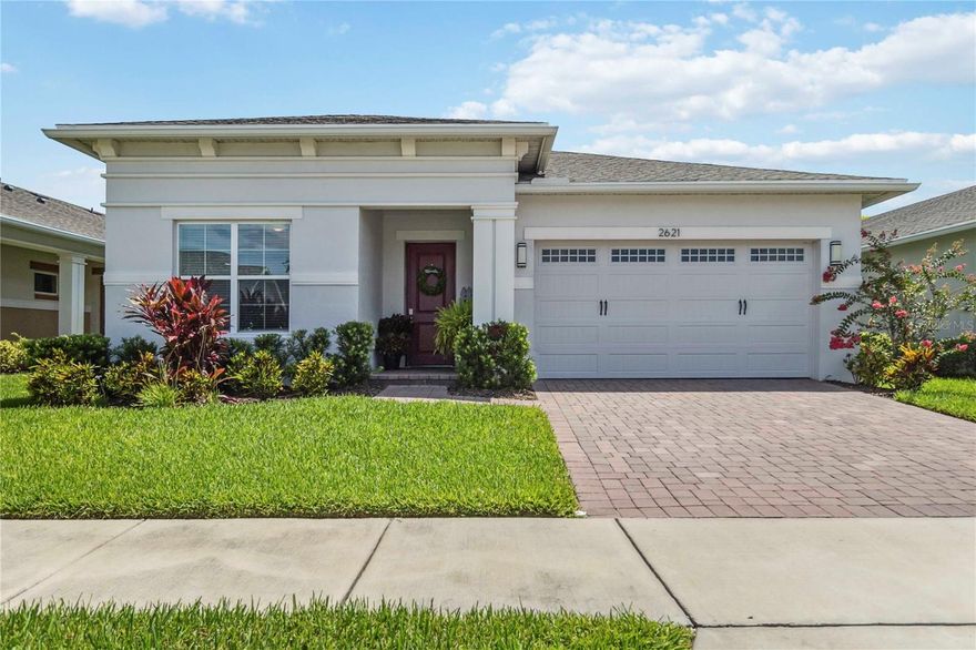 Immaculately kept like new 3 Bedroom 3 Full Bathroom plus a flex room!! Furnishing Optional, and minimum lease term 6 months, perfect for someone looking to escape the cold winters in sunny Florida! A rare find Jones Homes Verona floor plan. Located in the highly sought-after active Del Webb Twin Lakes 55+ community. The whole house has high 10' ceilings and 8' doors. Ceramic tile flooring throughout the entire home. Open and spacious Kitchen features upgraded walnut cabinets, custom granite countertops, perfectly placed pendant lights, stainless steel appliances, natural gas cooktop stove, and large island with farmhouse style sink. The unique Verona floor plan offers an open concept living/dining room setting with easy access sliding glass doors leading to the screened Lanai with ceiling fan. Relax and enjoy the day with your professionally landscaped fenced large back yard with no rear neighbors! Primary bedroom features trayed ceiling with remote control ceiling fan, blinds and plenty of closet space. The primary bath features a large walk-in tile shower with built-in ledge seat and frameless glass shower enclosure. The primary bath also includes dual sinks, large custom mirrors and granite vanity. Flex Room can be used as a 4th bedroom, office/ den, craft room, yoga room…the possibilities are endless. All rooms have remote control ceiling fans installed. Secondary bathroom has a Shower/Tub combination for visitors. 3rd full bathroom has a tiled walk-in shower with frameless glass enclosure. The laundry room is well planned with a utility sink, upper and lower cabinets with counter space. Plenty of ceiling storage racks added in the large garage and space for 2 cars. Well maintained paver driveway. Upgraded exterior paint color different from all the neighbors. Home can come fully furnished if desired. Let’s talk about the ALL of the Amenities included in the HOA fees State-Of-The-Art Fitness Center, Sauna, Heated Swimming Pools, Lap Pool & Spa, Lighted Tennis, Pickleball courts, Basketball & Bocce-Ball Courts, Community Boat Dock for Fishing & Boat Rental, Putting Green, Dog Park, Community Gardens, Stunning New Clubhouse with Gathering Room, Game Room with Billiard Tables, Poker Room, Outside Patio Area Plus a Ton of Community Interest Groups. Live the life you have been waiting for. Located close to Lake Nona and Downtown St. Cloud with Shopping and Restaurants. Perfectly positioned for convenience and adventure, from Theme Parks, Brevard County Beaches, to Lake Nona VA Hospital & Medical City, Orlando Intl Airport, and Major Roadways. Lawn care included. Small Dog allowed with $250 non refundable pet fee. Breed, size, and age restrictions apply. First month’s rent and security deposit (equivalent to first month’s rent) required. $75 application/screening fee for each person 18 years of age or older and tenant is responsible for any other fees required by HOA in the community, such as application fees or gate/amenity access cards (not HOA dues). Our application process is online and can be completed at any time. "Completed" applications are processed on a first come, first serve basis- applicants are welcome to apply prior to viewing unit. Don’t delay making your appointment to view this home today!