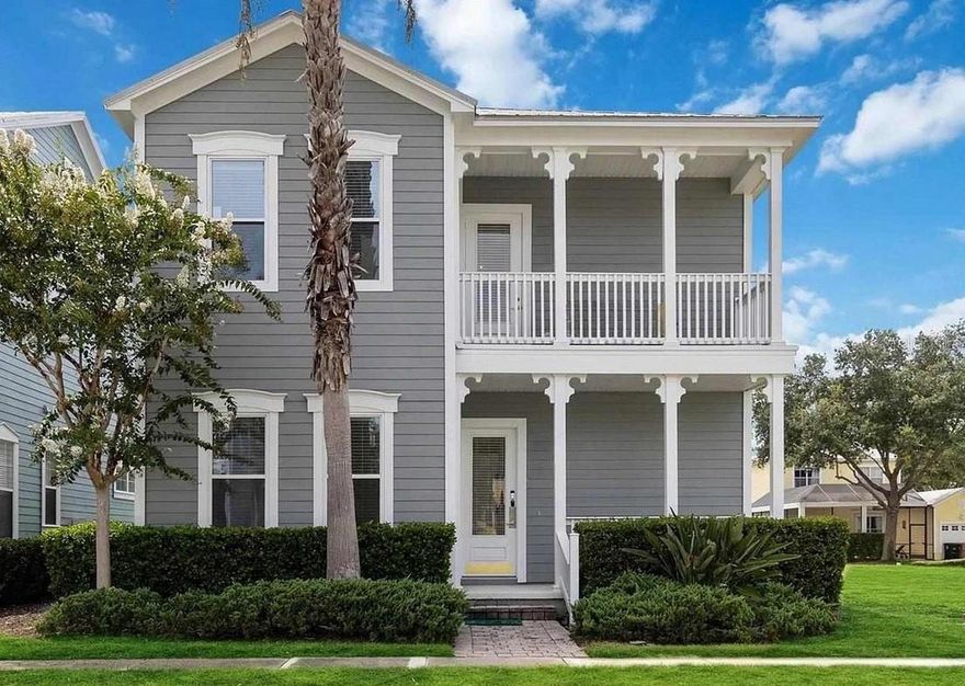 Welcome to your Central Florida retreat in the world-renowned Reunion Resort! This beautifully designed and tastefully upgraded 4-bedroom, 3.5-bath residence offers a perfect blend of sophistication, comfort, and resort-style living. From the moment you arrive, you’ll be captivated by the home’s timeless architecture, lush landscaping, and the peaceful charm of its surroundings. Step inside to discover an inviting open-concept layout with 10-foot ceilings, abundant natural light, and elegant finishes that flow seamlessly into the dining area and modern kitchen. Outfitted with premium appliances, solid surface countertops, and wood cabinetry, the kitchen is both stylish and functional—perfect for preparing meals or hosting gatherings with family and friends. This thoughtfully designed home features two full master en-suites, each offering generous space, walk-in closets, and luxurious bathrooms with double vanities and garden tubs. The additional bedrooms are bright, airy, and versatile, ideal for guests or family. French doors lead to a private fenced-in pool and spa surrounded by a sun deck that invites you to unwind in your personal oasis. Whether enjoying a refreshing morning swim, a relaxing evening soak, or simply lounging poolside under the Florida sun, this outdoor space feels like your own personal sanctuary. Upstairs, the balcony overlooks beautifully landscaped surroundings and provides the perfect spot to enjoy morning coffee or evening sunsets. Every detail of this home—from the tile flooring to the tasteful upgraded design—reflects both quality and comfort. Located in the exclusive gated and guarded Reunion Resort, community amenities include six community pool and spa locations, indoor and outdoor fitness centers, parks, playgrounds, a dog park, gazebo, and pavilion. Reunion’s prime location places you just minutes from Walt Disney World, Universal Studios, Sea World, and an array of shopping, dining, and entertainment venues, with major highways nearby for easy access to Gulf and Space Coast beaches. Existing furniture and home accessories are available for purchase, making it easy to move right in and start living the resort lifestyle. Whether you’re seeking a primary residence, vacation home, or investment property, this exceptional home captures the very best of luxury living and Central Florida convenience.