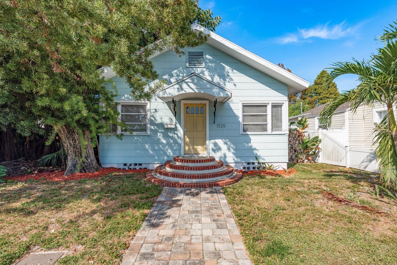 Experience the charm of St. Petersburg living in this beautifully updated 3-bedroom, 1-bath bungalow in the heart of Rouse Manor. This move-in-ready home combines timeless character with modern comfort, featuring luxury vinyl flooring, an open and bright layout, and stylish finishes throughout. The kitchen offers newer appliances, including a refrigerator (2022) and stove (2020), along with a tankless water heater and brand-new HVAC (2025) for year-round comfort. The versatile third bedroom can serve as a home office or flex space, offering direct access to the spacious backyard, ideal for entertaining, gardening, or simply relaxing under the Florida sun! Enjoy ample rear parking with convenient alley access, making it easy to accommodate guests or multiple vehicles. With no HOA and a prime location just minutes from downtown St. Pete, parks, shopping, and Gulf beaches, this home offers the perfect blend of comfort, freedom, and lifestyle.
