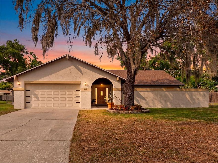 Move-in ready 3-bedroom, 2-bath, 2-car garage pool home on a fully fenced lot just under half an acre — with NO HOA or CDD!
Major systems are covered: roof replaced 2021, water heater 2018, and the AC received a full professional service in March 2023 (new fan motor, cleaned coils, replaced dual capacitor, full electrical and pressure check). The entire interior — plus the garage walls and ceiling — was freshly painted by professionals in March 2023. A charming courtyard and covered front porch set the tone before you step inside, where sliding glass doors in the formal living room frame a stunning pool view. The fully re-screened enclosure (2022) spans the entire back of the home — your personal Florida oasis year-round. The expansive backyard offers endless possibilities, plus a large storage shed with electric hookup ready to become a workshop or extra storage. Inside, a formal dining room with a new modern chandelier connects to a well-appointed kitchen with ample cabinetry and all appliances included. A pass-through window opens to a side screened patio already wired for a ceiling fan. The family room showcases a gorgeous fireplace wall with stone, mirror, and a rustic vintage mantel.
The private bedroom wing features a primary suite with stunning vaulted ceilings and wood beams, two secondary bedrooms, and a second full bath. The character here is truly unique — mid-century charm blended seamlessly with rustic and modern touches. Located minutes from Seffner Elementary, the YMCA, parks, shopping, I-75, and I-4. This one won't last!