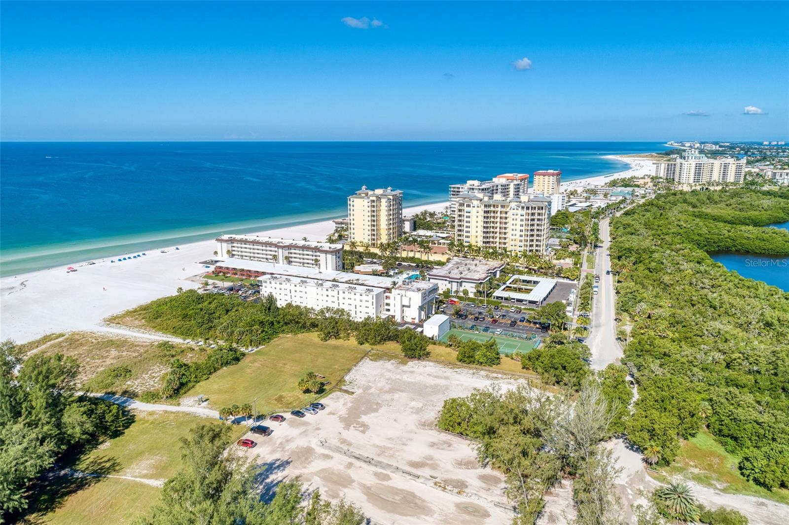 Available to book for 2025 season! Fabulous 3rd floor, 2 bedroom, 2 bath gated residence at the exclusive southern tip of Lido Key. Expansive views of the Gulf of Mexico from most rooms. Relax with your coffee and listen to the waves and the dolphins at play. Beautiful renovated kitchen. Handsome kitchen tile and cabinetry with stainless appliances. Bright, light with streamline furnishings with European feel. Kitchen looks over the dining and living room, perfect for entertaining. Master bedroom features partial Gulf view with king size bed, patio access and private ensuite bath. Guest room offers spacious full size bunk beds. For your comfort, there’s wifi, Smart flat screen tv’s and covered parking. Amenities include heated pool, clubhouse, fitness, shuffleboard and community laundry. Adjacent to South Lido County Park with nature trails, kayaking and fishing. Walk or bike to St. Armand's for world class shopping and dining. Pristine sugar sand beach, magnificent sunsets each night at of one of the most desirable premier vacation destinations of the world. NOTE: 4 month minimum. No smoking or pets. Smart TV's located in both the living room and master bedroom. Available off-season May-December, 2025; May-December, 2026.