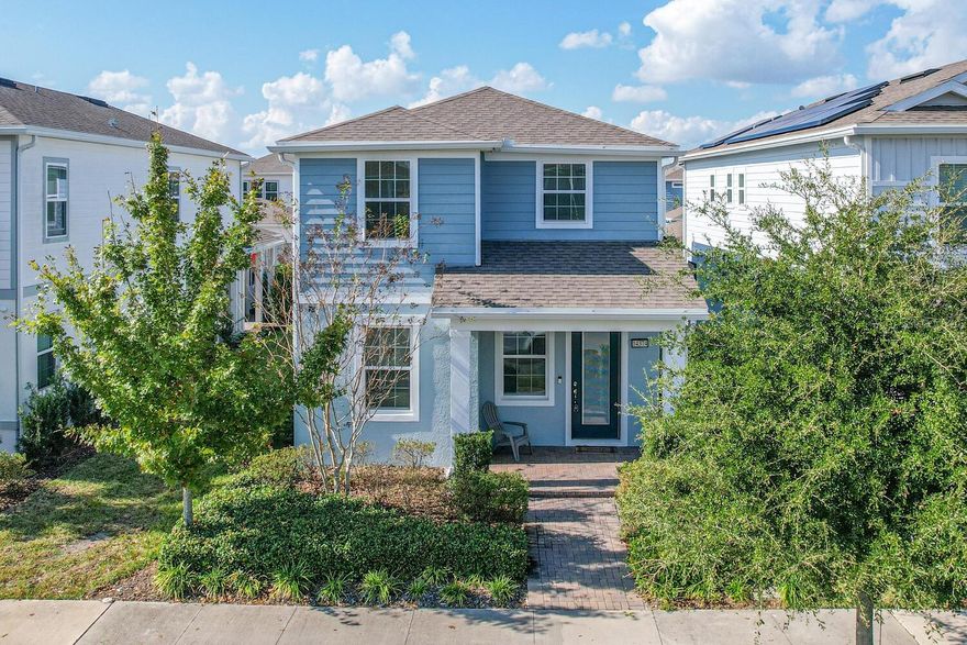 This beautiful 2021-built, two-story home offers three bedrooms and two-and-a-half baths with an open floor plan designed for modern living. Located in the highly sought-after Isles of Lake Nona, a premier guard-gated community known for its exceptional amenities and A-rated schools, this home features contemporary finishes, energy-efficient construction, and a spacious layout. Residents enjoy access to community amenities including a resort-style pool, fitness center, tennis courts, clubhouse, playground, and scenic walking and biking trails throughout the neighborhood. The community offers tree-lined sidewalks, well-maintained landscaping, and a peaceful setting. Conveniently situated near Medical City, Lake Nona Town Center, major highways, dining, and shopping, this home provides an ideal combination of comfort, convenience, and lifestyle.