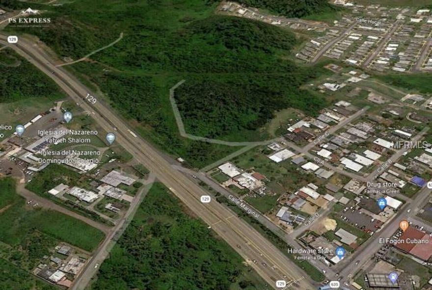 Commercial lot zoned C-2 facing PR-129 with aprox. 32,000 square meters available for lease or for sale at $3,300,000.