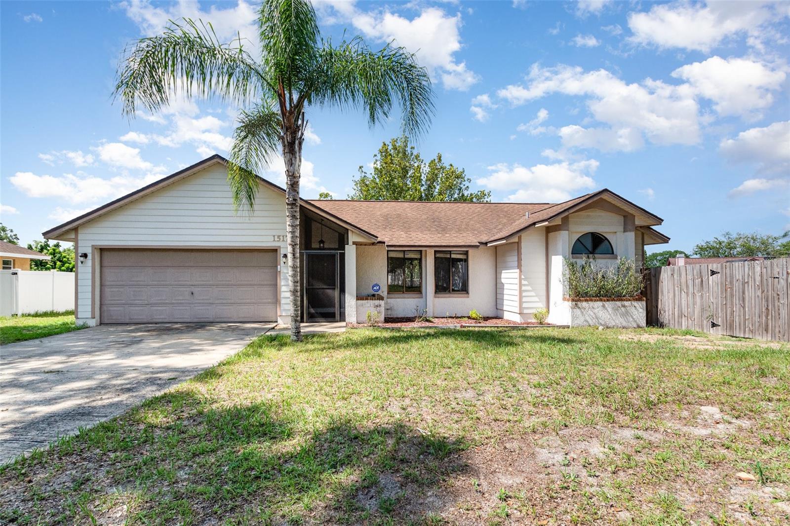 Charming Cul-de-Sac Home with Exceptional Location and No HOA
Welcome to this beautifully maintained 3-bedroom, 2-bathroom home with a spacious 2-car
garage, perfectly situated on a generous cul-de-sac lot in desirable West Orlando. Designed for
both comfort and functionality, this residence offers a thoughtful layout and plenty of room to
gather, relax, and entertain. A vaulted ceiling adds airiness to the expansive family room, where a cozy fireplace creates the perfect focal point for memorable evenings. The formal living and dining combo provides additional space for entertaining, while the covered patio and open-air deck invite outdoor
enjoyment all year long. With no HOA, this home offers added freedom and flexibility—whether you’re looking to personalize or simply enjoy a lower cost of living. The prime location puts you just 30 minutes
from Orlando’s world-famous theme parks, top-rated restaurants, premier shopping, and
major employers. This is a rare opportunity to own a home that offers comfort, convenience, and value in equal measure. Schedule your private showing today!