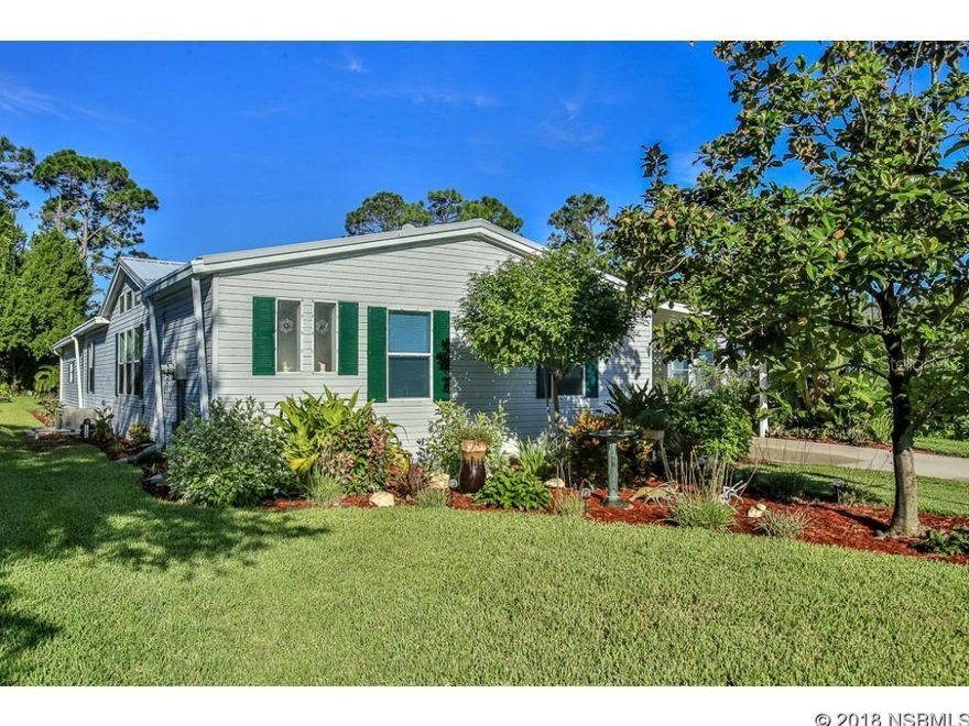 1997 LOVELY 2 bedroom HUGE WORKSHOP (19x24), Workshop has 60 amp breaker. Large patio outside workshop (18\8"x24') and enclosed porch.  Open floor plan.  Inside laundry.  Island kitchen.  Lots of storage areas.  Many extras such as built-in knife rack in the kitchen.  Corner unit. Guest bathroom has been completely remodeled.  Master bathroom has been partially remodeled.  This is a MUST SEE!  Freezer included. Metal roof 2005.  A/C 7/2013. Termite bond. ;Water: City