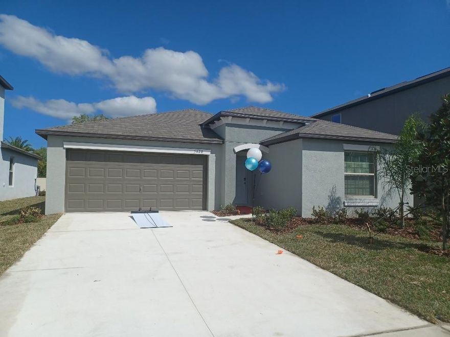 Beautiful 4 bedroom 2 bath home with 1935 sq ft and 2 car garage in beautiful Ruskin. This home features a tank less hot water heater, gas stove, granite counter tops, tile floors though out with carpet in bedrooms. One pet with owner approval and $500 nonrefundable pet fee. The rent is first, last and one months security