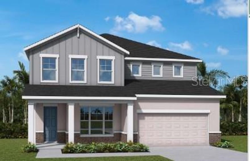 Under Construction. David Weekley’s signature craftsmanship is evident throughout the Bradley plan with stylish finishes including a unique front porch ready for rocking chairs and your morning coffee. This beautiful home offers a private enclosed study with French doors, ideal for working from home. The heart of the home has a beautifully appointed kitchen with light and bright cabinetry, upgraded quartz countertops, built-in ovens and cooktop, and an expansive island. Relax as a family in the adjoining family room or enjoy the extended covered lanai with private, wooded views. At the end of the day, retreat upstairs to the second floor primary and three secondary bedrooms – perfect for the growing family. The Owners’ Retreat is a haven from the everyday stresses while the Owners’ Bath features an upgraded shower and spacious walk-in closet. Visitors can enjoy privacy in the first floor guest bedroom with ensuite bath with walk-in shower. Every room in the Bradley is filled with natural light and designed to make everyday moments feel special.  The 3-car tandem garage provides a perfect home for your cars and other toys! Enjoy all the conveniences Oakfield at Mount Dora has to offer. Publix and local dining is a short walk from the community. Grantham Point boat ramp and lighthouse, Downtown Historic Mount Dora at Donnelly Park are all a short 6 minute drive. The 453 Expressway Connector is just 5 minutes from Oakfield, giving you easy access South towards Winter Garden via 429 or North towards Sanford via the new Wekiva Parkway.