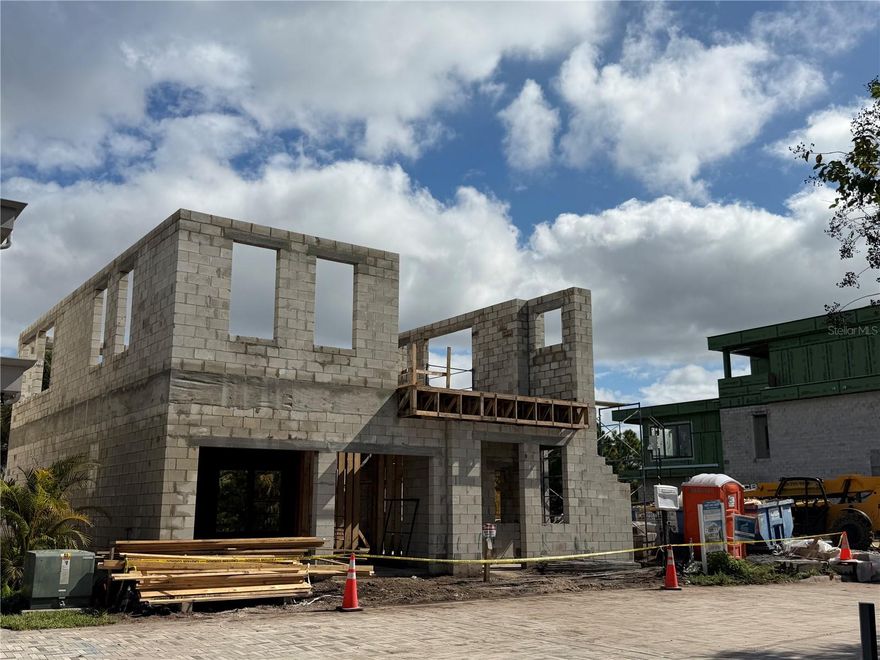 Under Construction. Your BRAND-NEW Waterfront Custom home in Laureate Park, Lake Nona with Elevator and 4 STORIES of gorgeous high-end finishes, outdoor living from every floor, and an incredible location in the heart of the neighborhood, by Talbot Custom Homes.  This unique 4-story residence features a dramatic open foyer and each level is thoughtfully designed to be utilized in a number of different ways.  From the downstairs lakeside entry and bedroom suite, to the 2nd level with additional primary suite and 2 other bedrooms, flex room and water-views balcony- to the 3rd floor kitchen and luxurious primary bath, there's something for everyone with enough indoor and outdoor space to enjoy in every corner of the property.  Heading up to the 4th level you have an outdoor sun deck to enjoy the florida sunshine. Talbot Custom Homes is quickly becoming known for their quality builds all over Orlando with nothing but the best finishes including Thermador appliances, custom cabinetry, designer lighting and beautiful bath fixtures, decorative details, and the ability to customize for each homeowner really sets them apart. Laureate Park's city center with Canvas Restaurant & Market, the LP fit gym, 2 swimming pools at the Laureate Park Aquatic center is just steps away from this home, along with the Lake Nona Town center, 3 major hospitals, the Wave Hotel, and Orlando International Airport located just a few miles to the west. Inquire today about this never-before-seen layout and experience the joy of owning a custom home in Lake Nona.