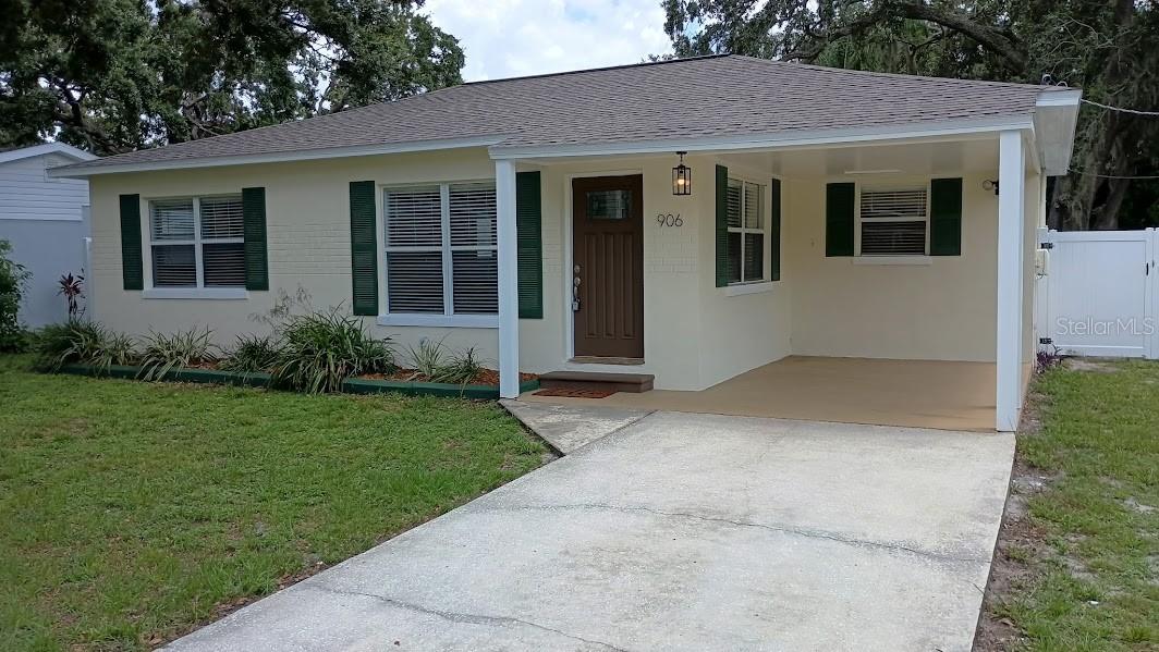 Welcome to your dream home in one of Tampa’s most coveted neighborhoods! Nestled in the vibrant and highly desirable Old Seminole Heights, this meticulously updated 2-bedroom, 1-bathroom home, built with sturdy block construction, blends modern elegance with timeless charm. Nearby is Henry and Ola Park which features a baseball field, soccer field, playground, and dog park, and also the scenic Epps Park along the tranquil Hillsborough River. Plus, you’re just minutes from the bustling energy of Downtown Tampa and surrounded by the eclectic shops and restaurants of Seminole Heights, offering everything from craft cocktails to global comfort food. This move-in-ready gem radiates curb appeal with fresh paint inside and out. The gourmet kitchen is a chef’s delight with brand-new all-wood cabinetry, sleek quartz countertops, and modern appliances, perfect for culinary creations and entertaining. The beautifully remodeled bathroom features subway tiling and thoughtful design for a refreshing retreat while new luxury vinyl plank flooring throughout ensures durability and a seamless flow. Ample closet space meets all your storage needs, and energy-efficient upgrades like a new roof and R-38 attic insulation. Step into the expansive, fully fenced backyard, enclosed with a brand-new vinyl fence for privacy and security. Enjoy al fresco dining or relaxing on the oversized 10x28 composite wood deck, ideal for BBQs or morning coffee. A dedicated laundry room with washer/dryer hookups and a practical carport add functionality. The large backyard offers endless possibilities for gardening, play, or future expansions. This turnkey home combines modern upgrades with the enduring appeal of Old Seminole Heights, where tree-lined streets, a tight-knit community, and a vibrant dining and shopping scene create an unmatched lifestyle. Whether strolling to nearby parks, exploring the riverfront, or enjoying Downtown Tampa’s attractions just minutes away, this location has it all. Perfect for first-time buyers, downsizers, or anyone seeking a low-maintenance, high-style retreat. Don’t miss your chance to own a piece of Tampa’s historic charm with all the modern comforts you crave!
